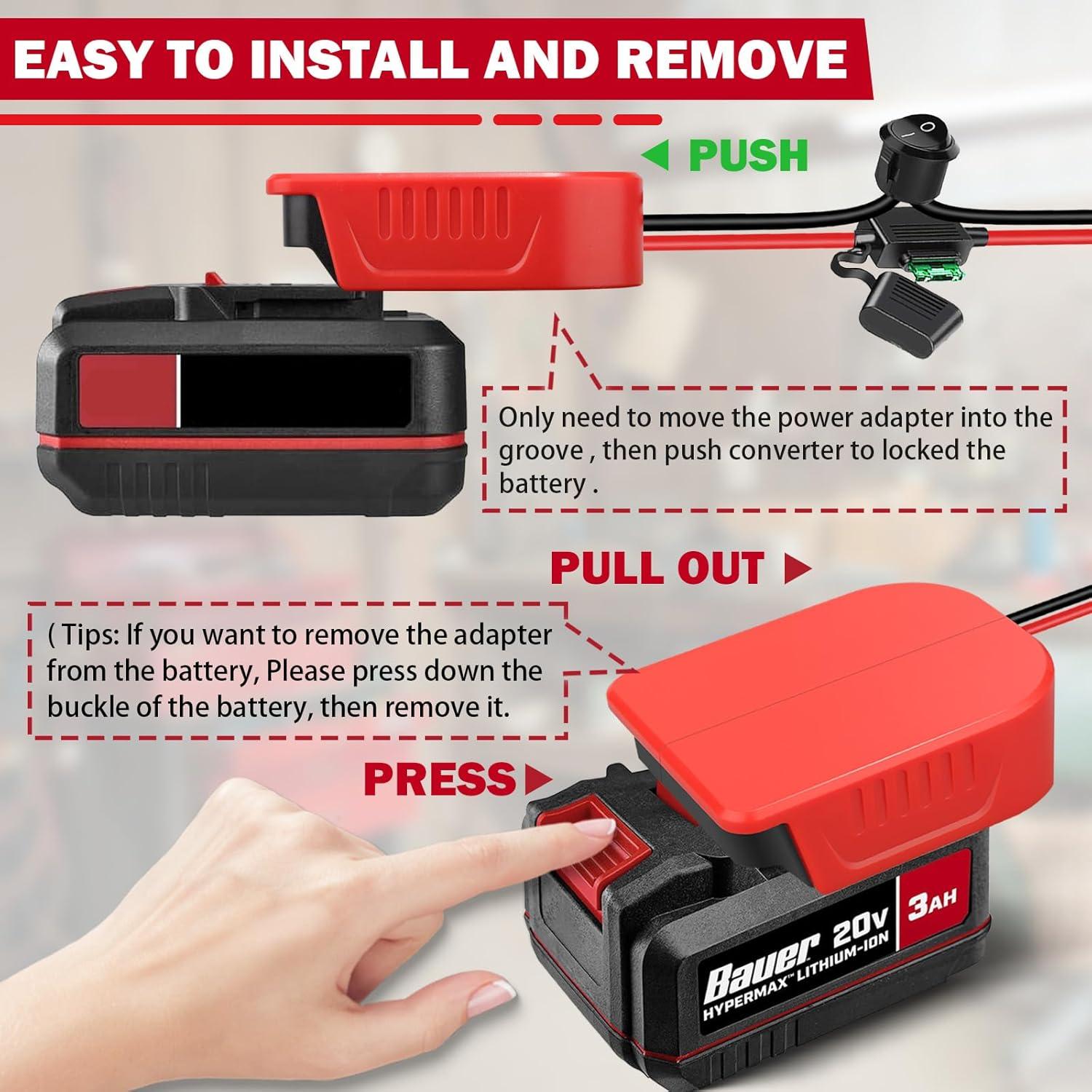 Adaptador de Batería URUN 20V Max para Ruedas de Poder