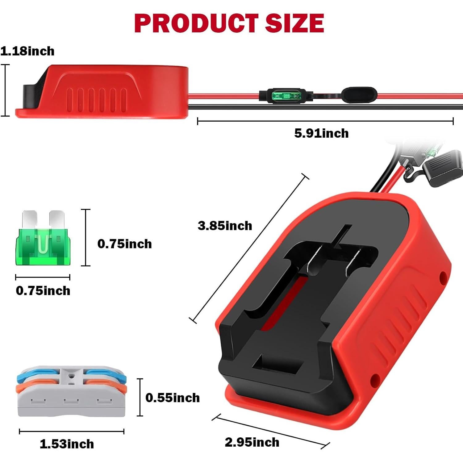 Adaptador de Batería URUN 20V Max para Ruedas de Poder