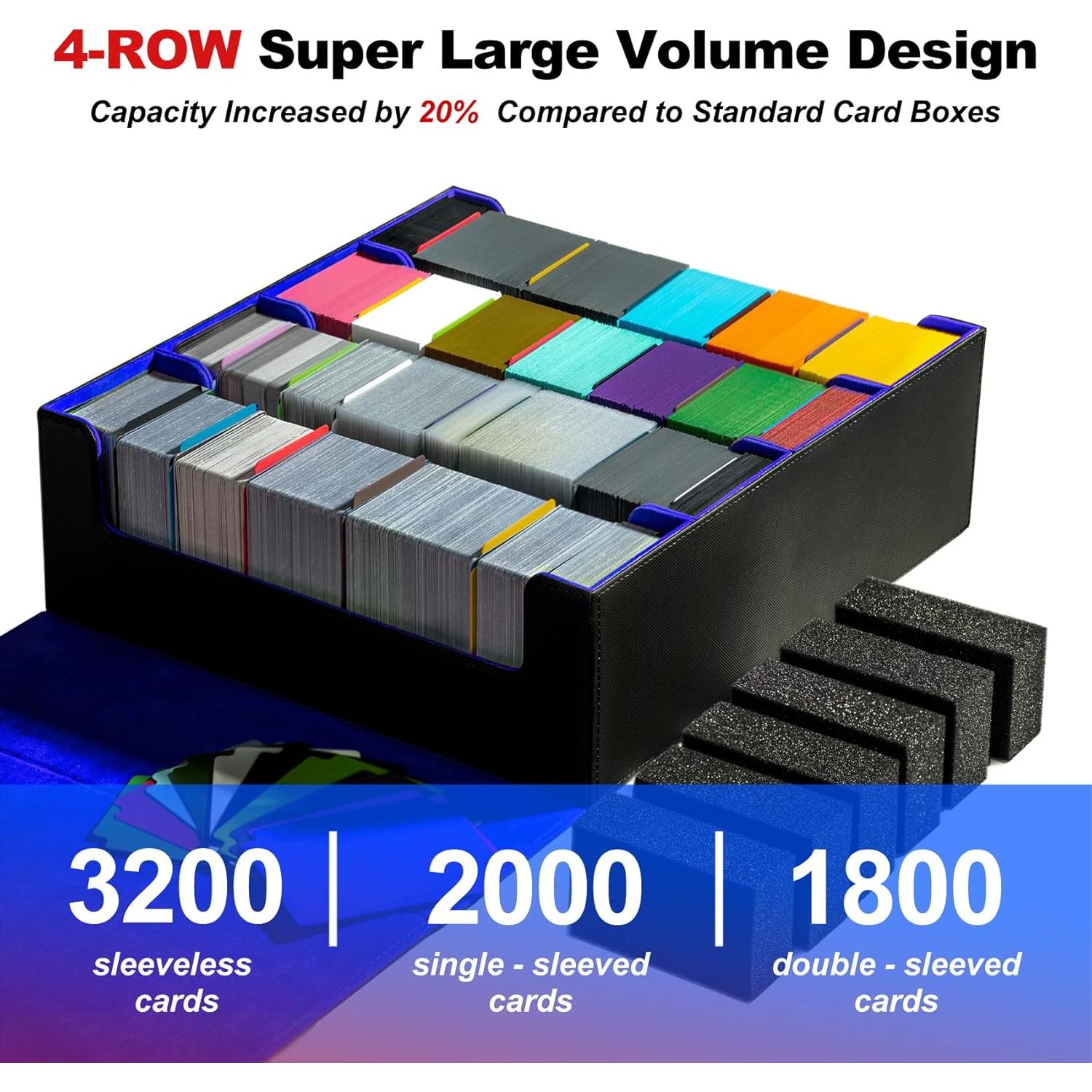 Caja de Almacenamiento de Cartas Trading ArtBoutiq 3200 - Negro/Azul