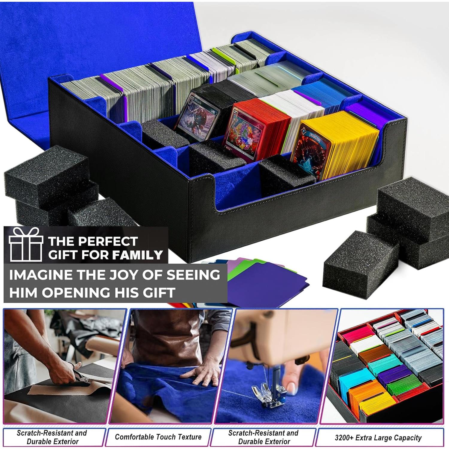 Caja de Almacenamiento de Cartas Trading ArtBoutiq 3200 - Negro/Azul