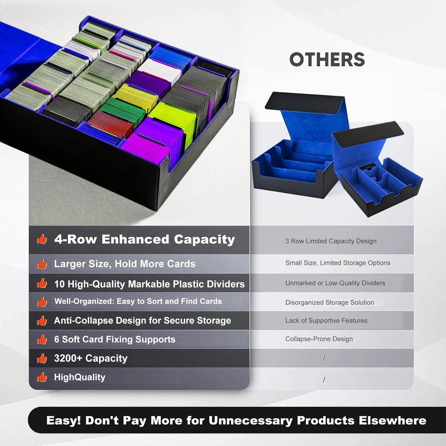 Caja de Almacenamiento de Cartas Trading ArtBoutiq 3200 - Negro/Azul