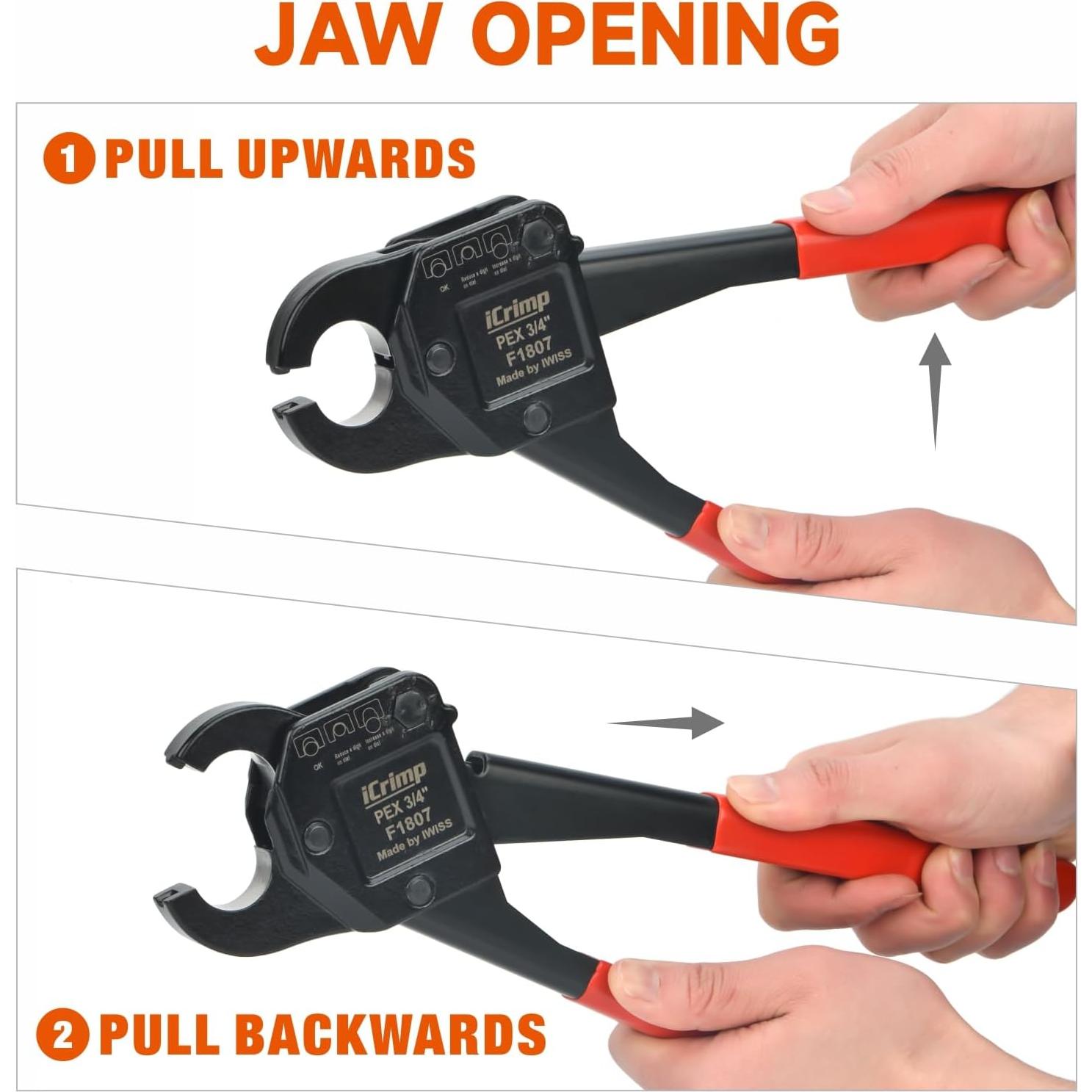 Kit de Herramientas de Crimpado PEX iCrimp IWS-1807CE 3 Piezas