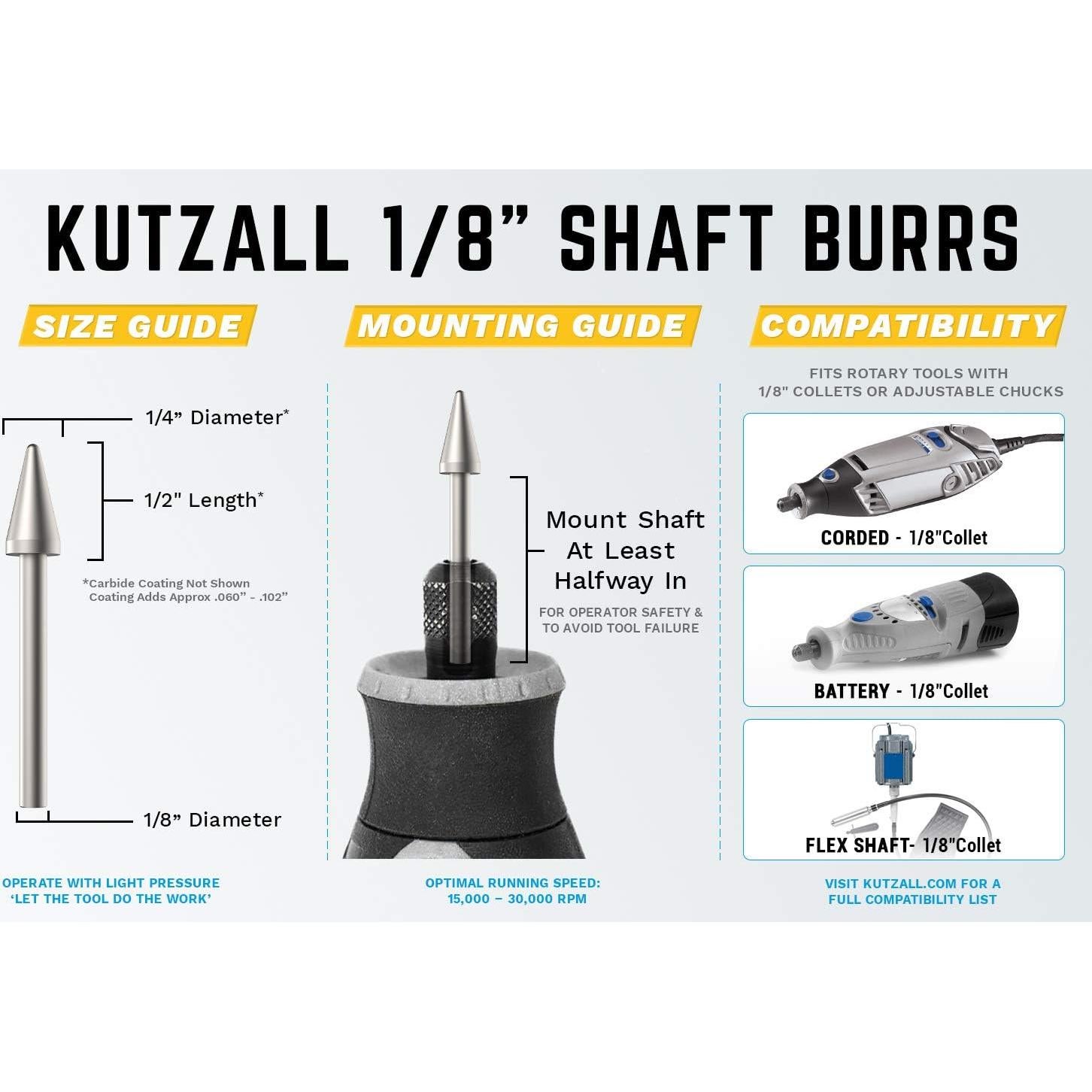 Fresa Rotativa Kutzall TX-14-EC 6.3mm Carburo Tungsteno