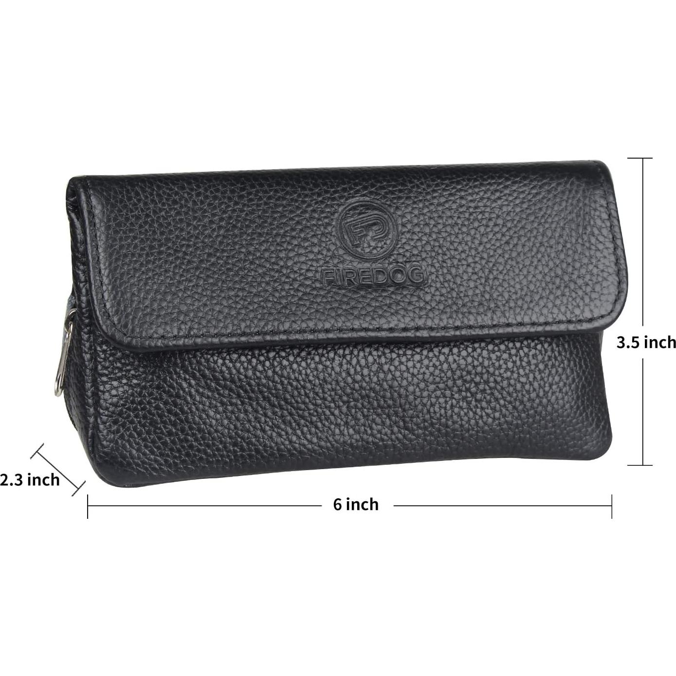 Bolsa de Cuero para Pipas FIREDOG CL07 - 2 Pipas, Negro