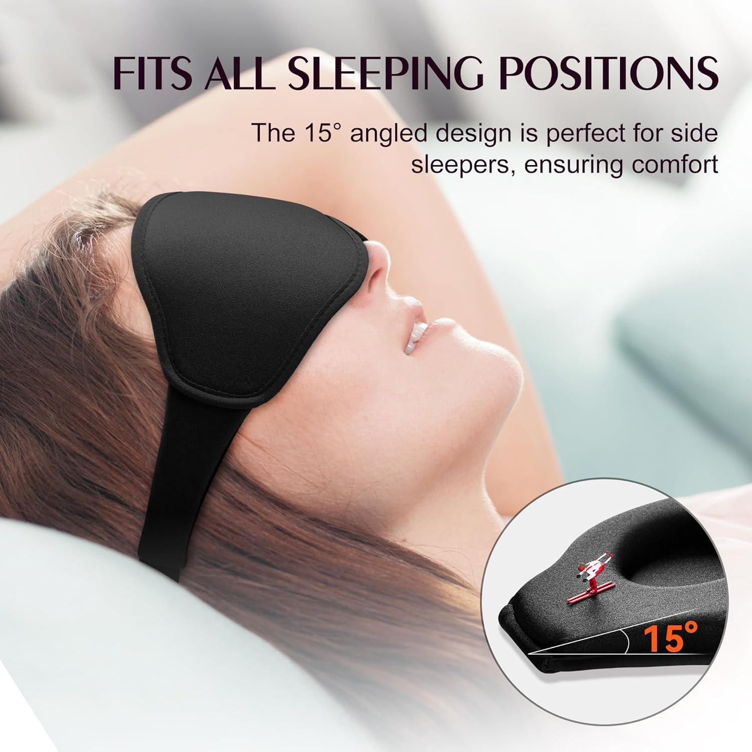 Mascarilla para dormir 3D FACEMOON - Espuma viscoelástica, 2 colores