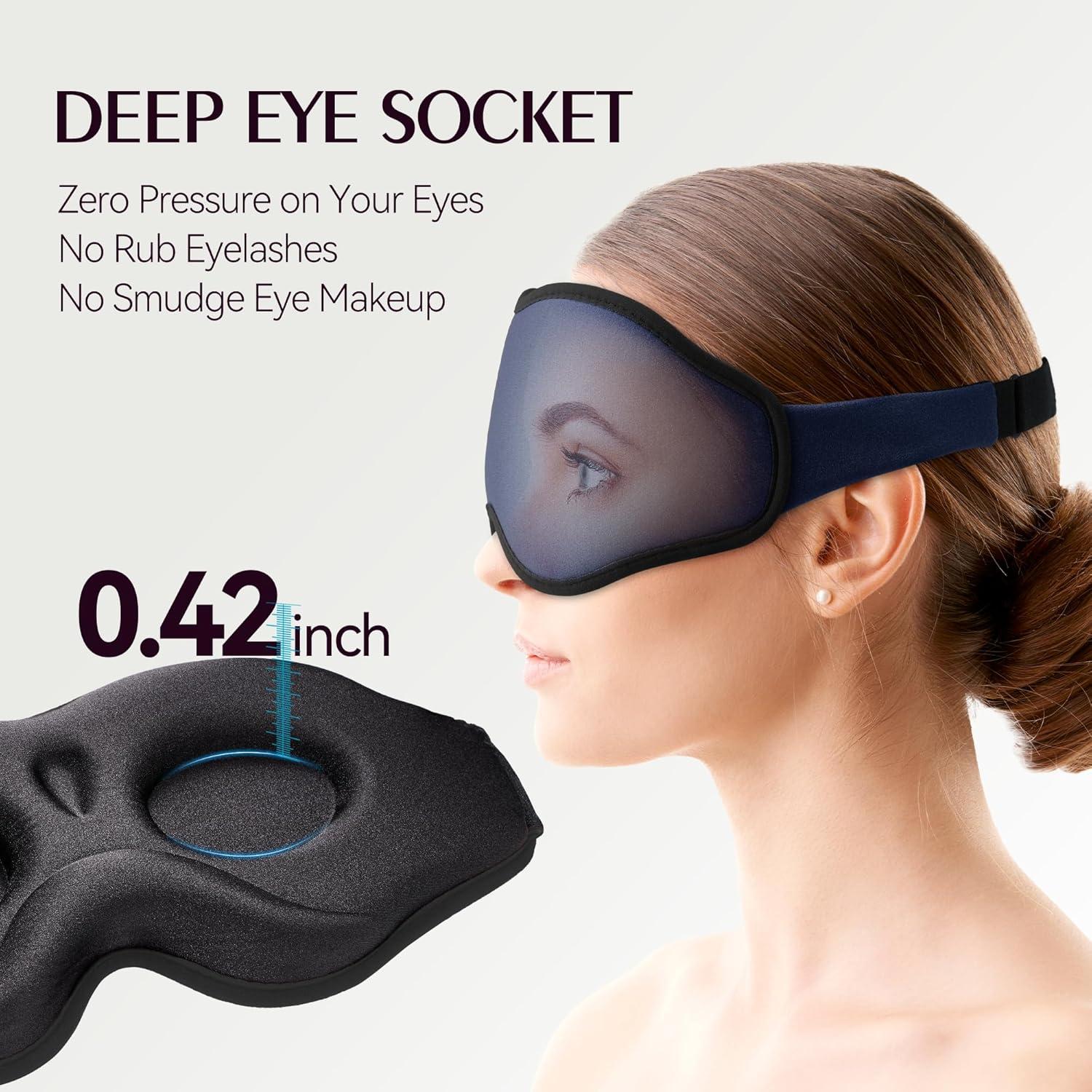 Mascarilla para dormir 3D FACEMOON - Espuma viscoelástica, 2 colores