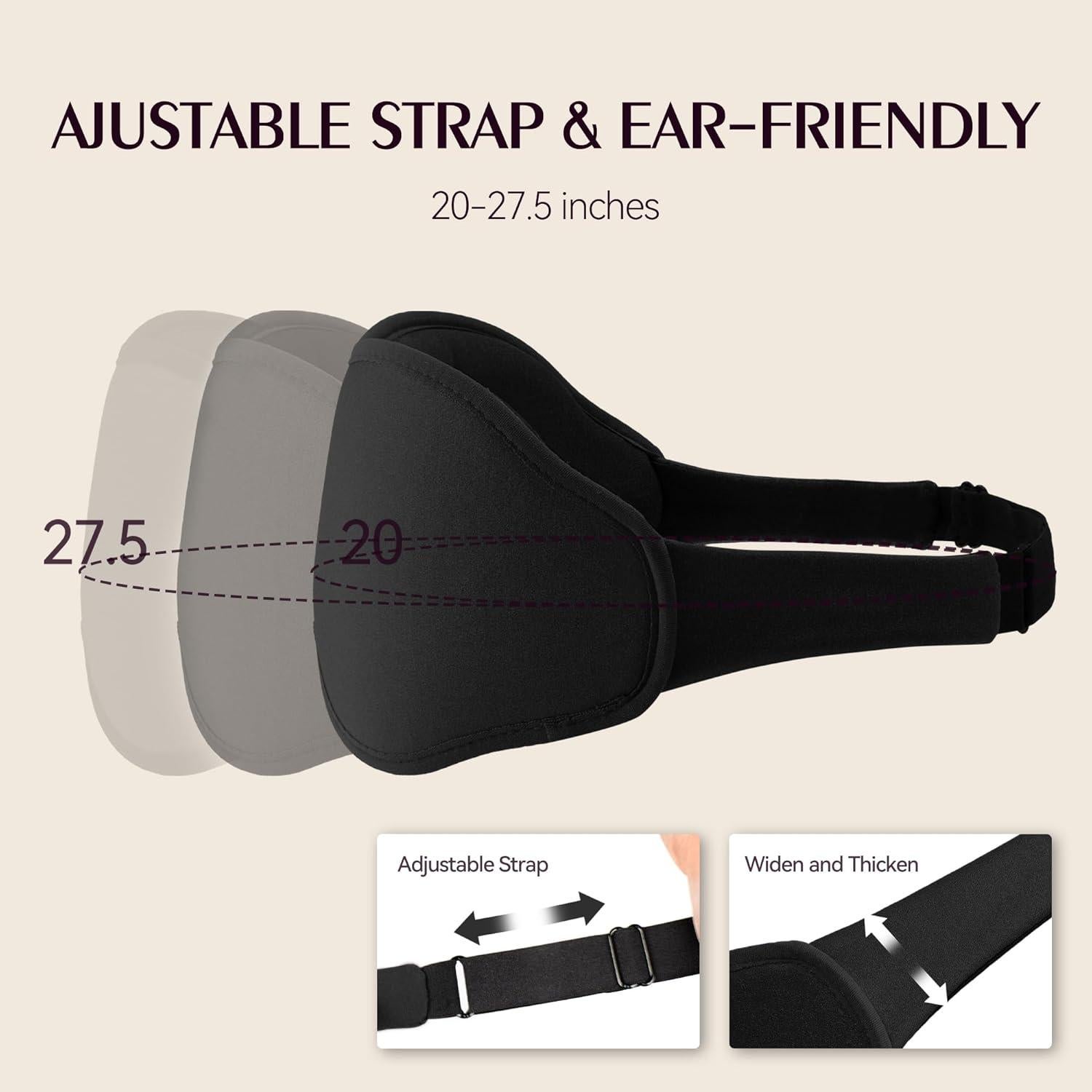 Mascarilla para dormir 3D FACEMOON - Espuma viscoelástica, 2 colores