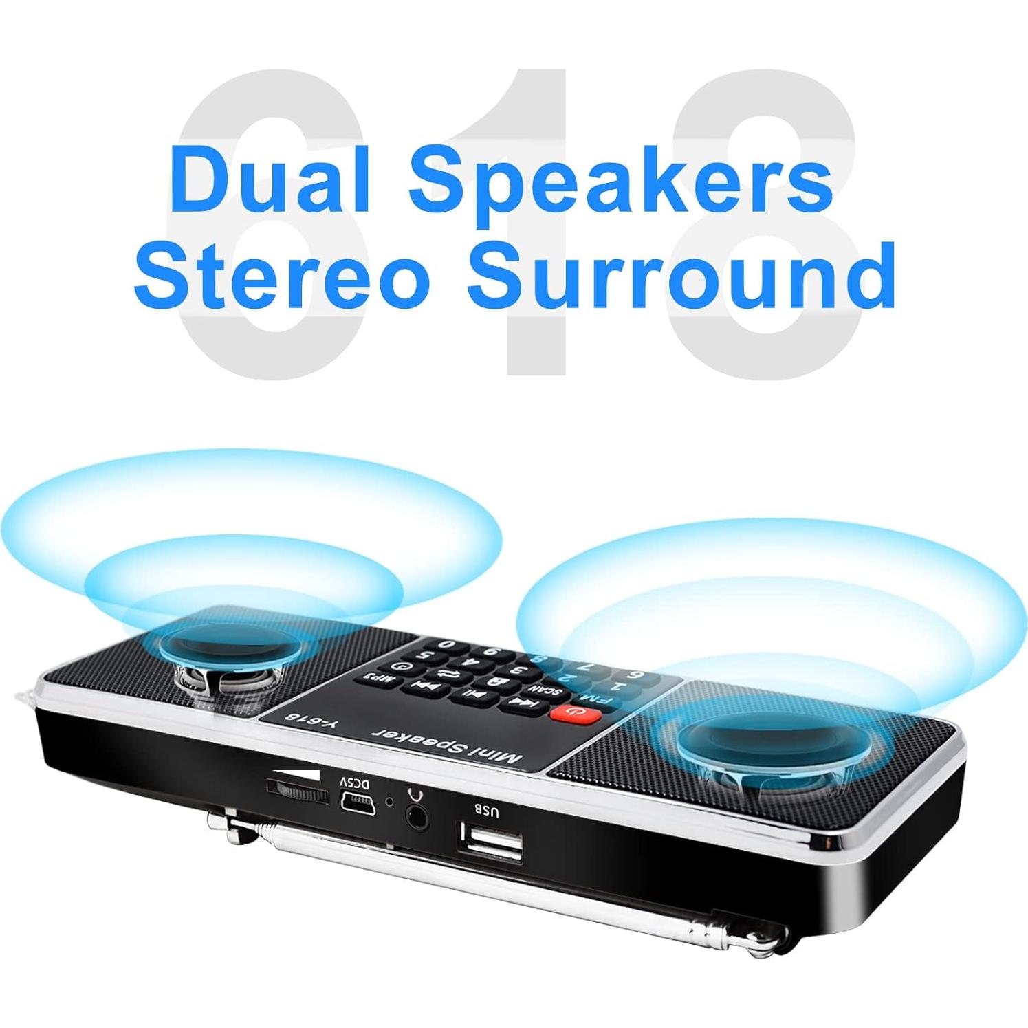 Altavoz Multimedia LEFON Y618 con Radio FM y Pantalla LED