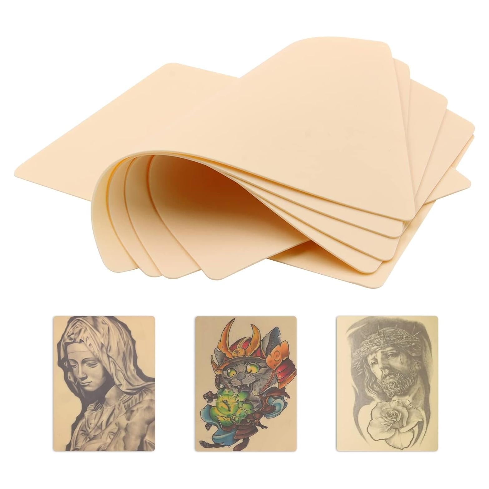 Piel de Práctica de Tatuaje Jconly 10 Hojas 20x15 cm Doble Lado