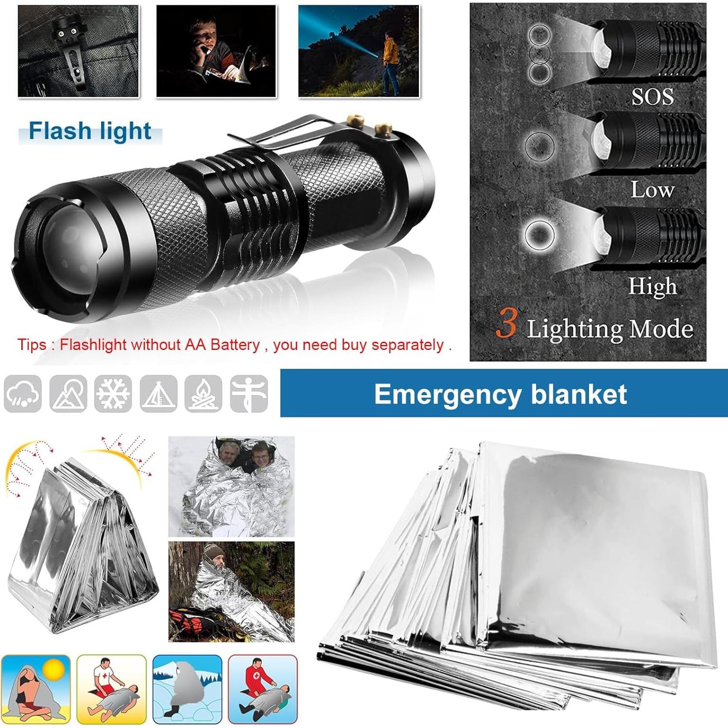 Kit de Supervivencia 30 en 1 Laufary - Camping y Aventura