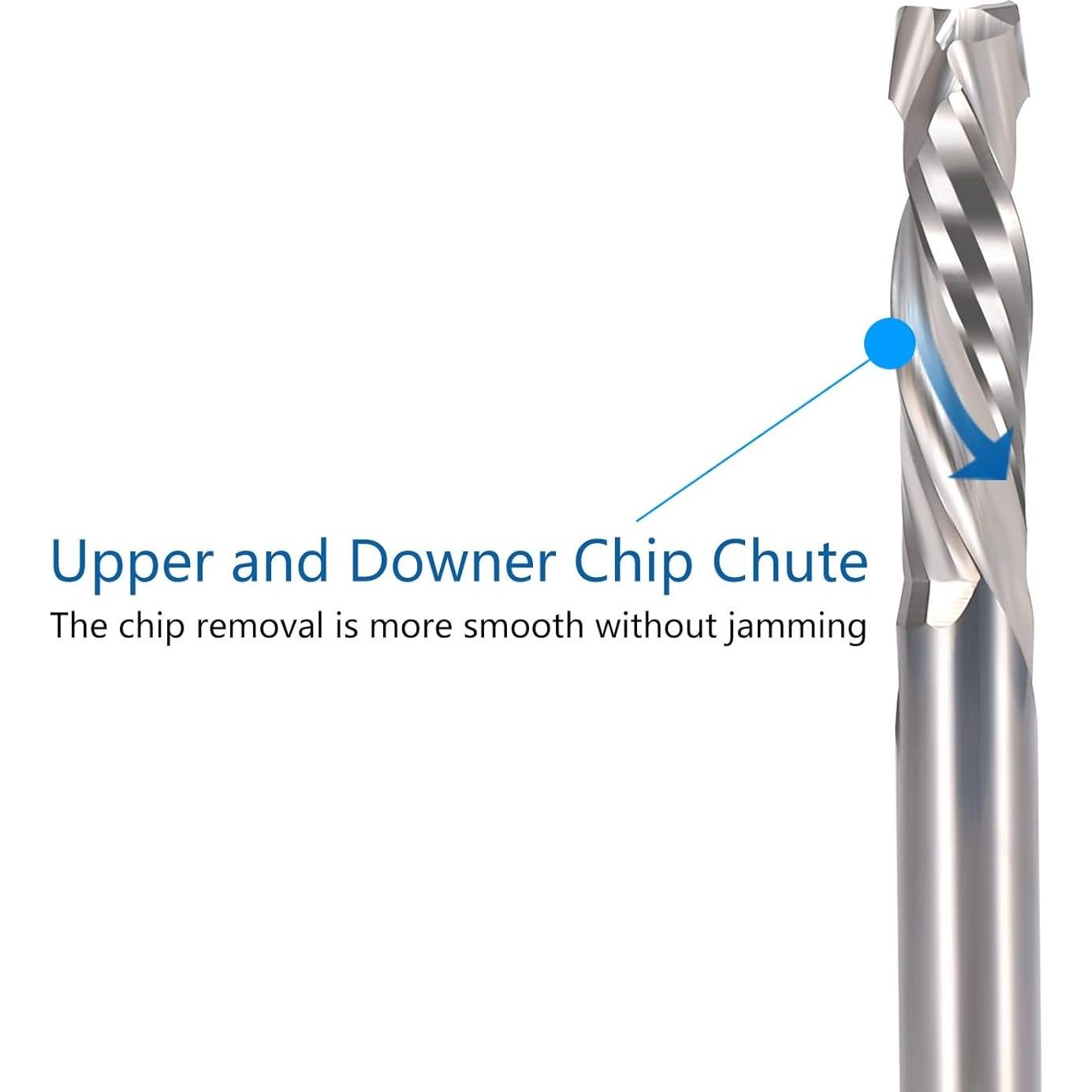 Cortador de Compresión HOZLY 6mm para Fresadora CNC