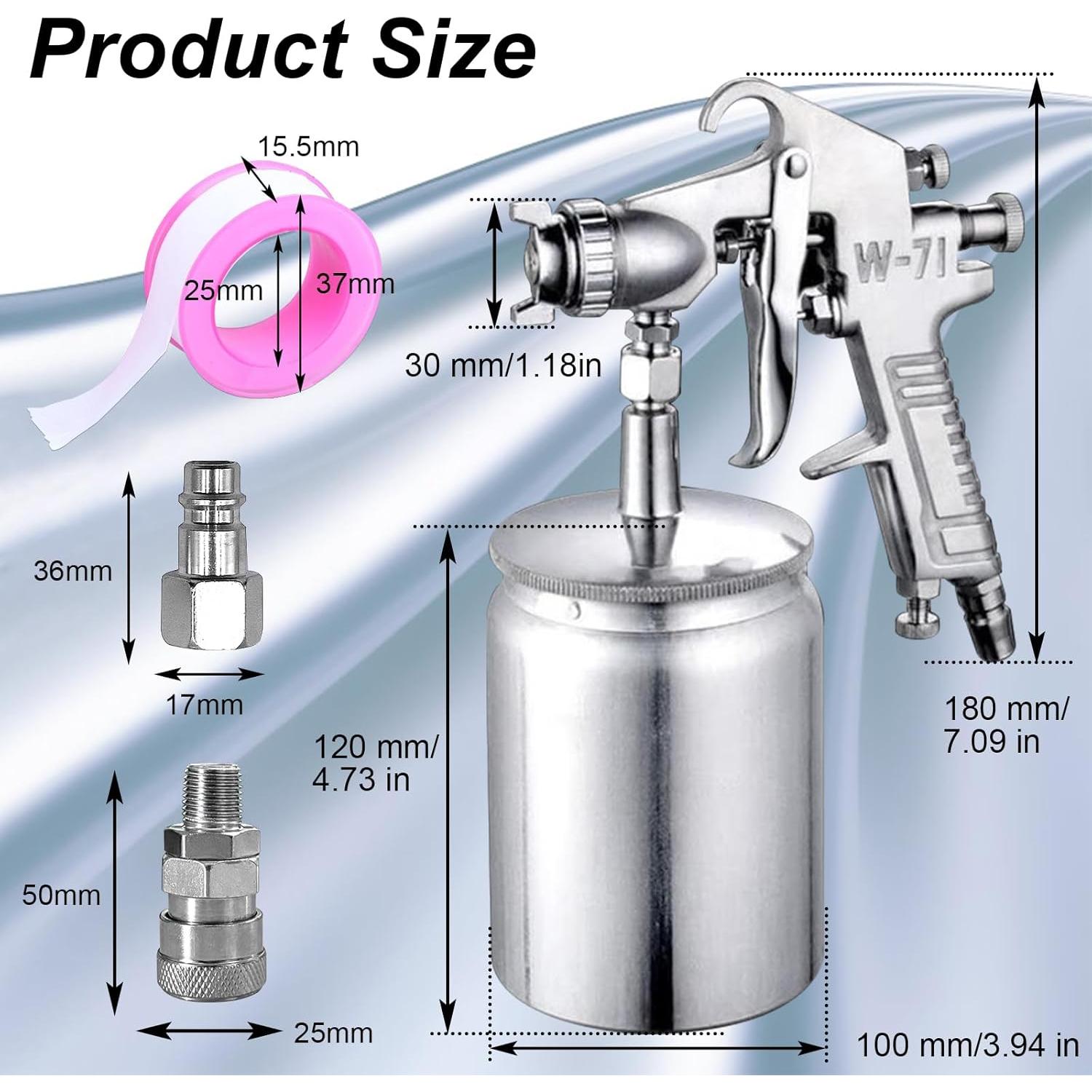 Pistola de Pintura Vanwoke w-71s 600cc Sifón Profesional