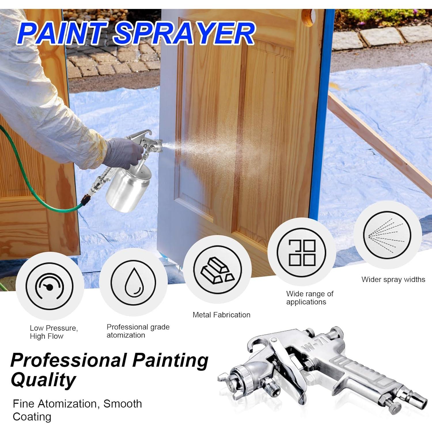 Pistola de Pintura Vanwoke w-71s 600cc Sifón Profesional