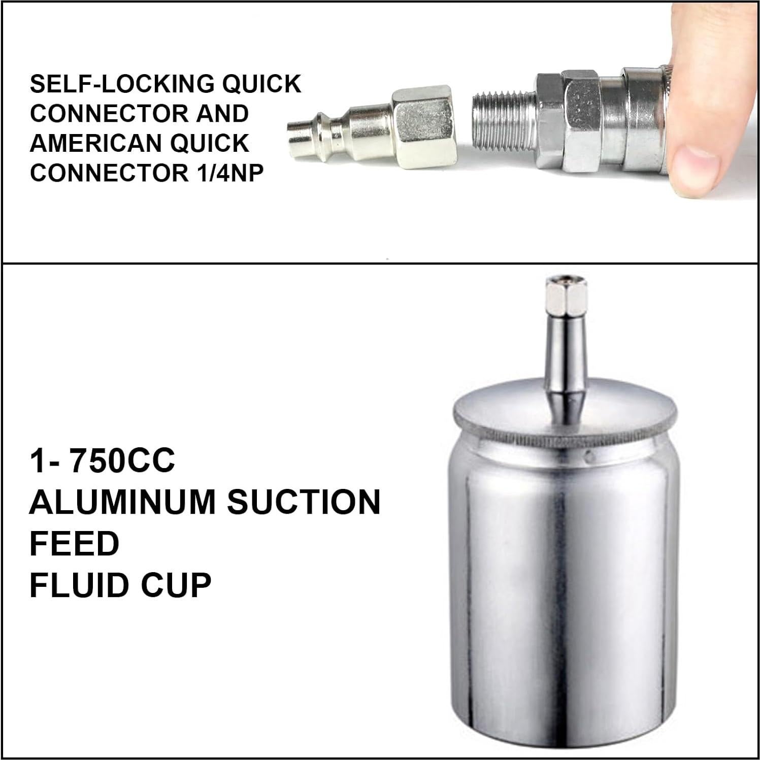 Pistola de Pintura Vanwoke w-71s 600cc Sifón Profesional