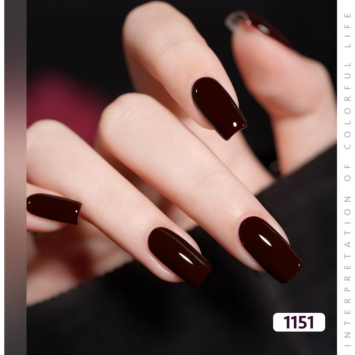 Set de 6 Esmaltes de Uñas en Gel GAOY Burdeos 7.3ml