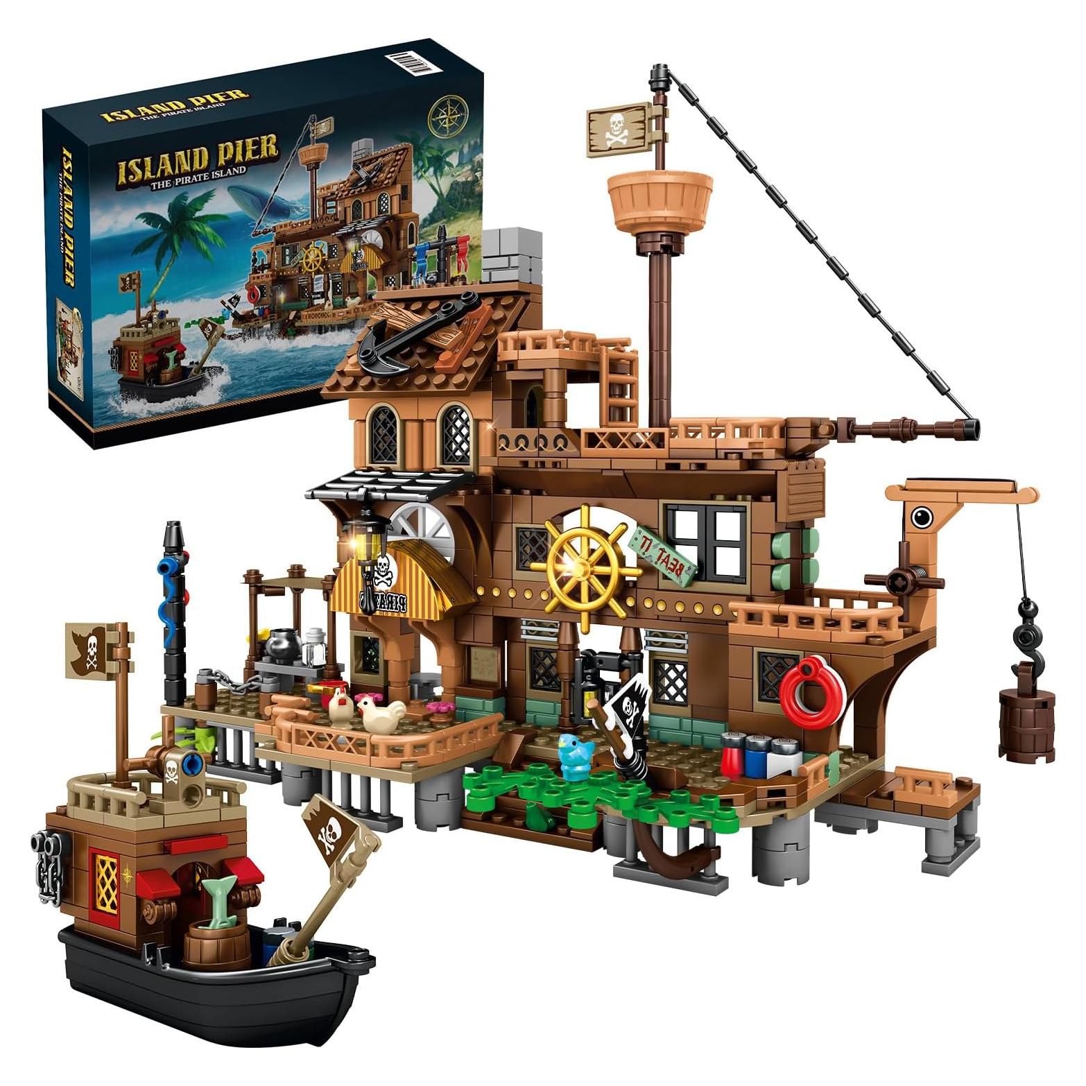 Set Barco Pirata RiceBlock 573 Piezas para Niños 8+