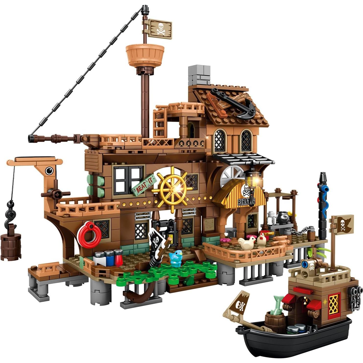 Set Barco Pirata RiceBlock 573 Piezas para Niños 8+