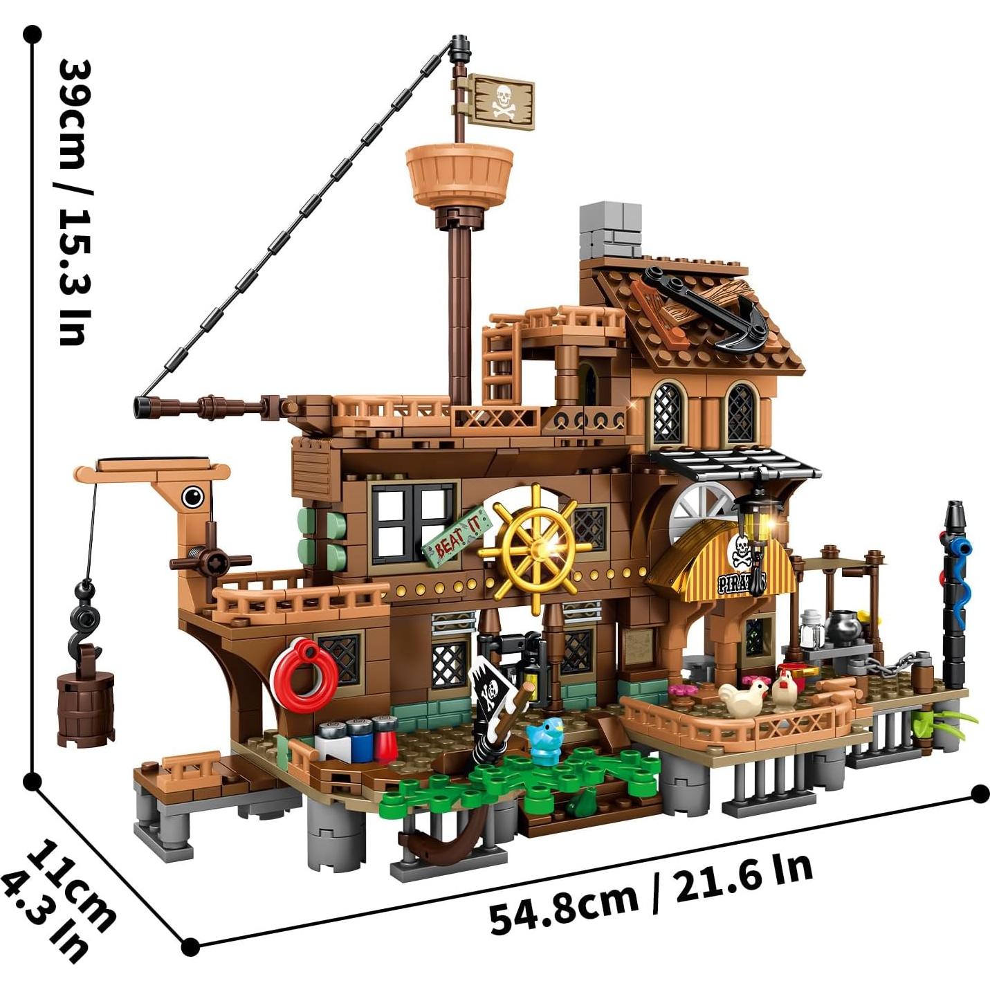 Set Barco Pirata RiceBlock 573 Piezas para Niños 8+