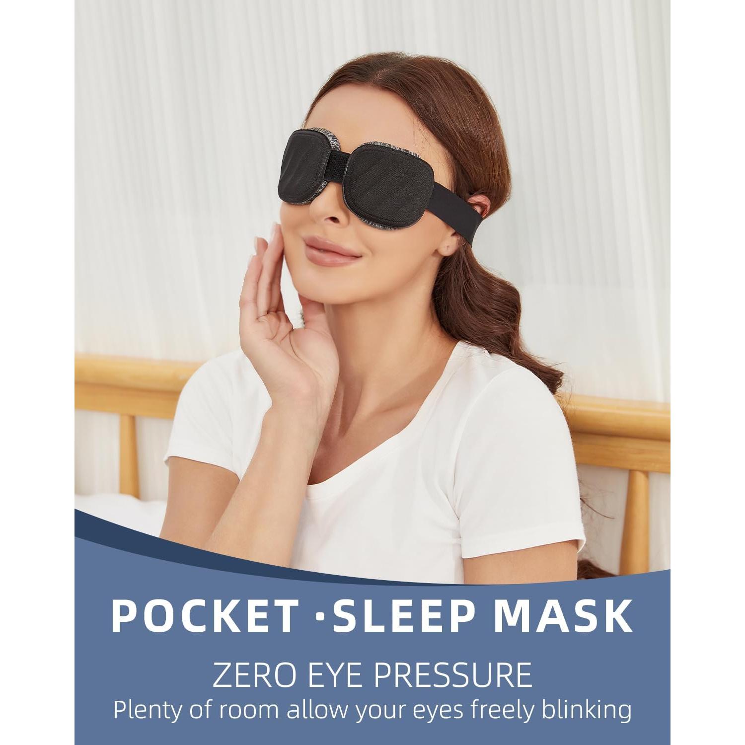 Máscara de Sueño 3D Fismool con Caja de Viaje - Bloqueo Luz