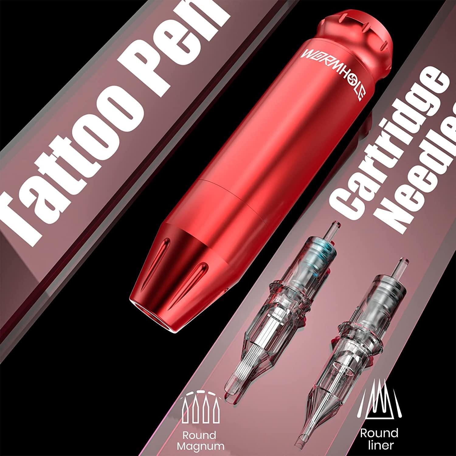 Kit de Tatuaje Completo Wormhole 68 Piezas con Pluma Rotativa