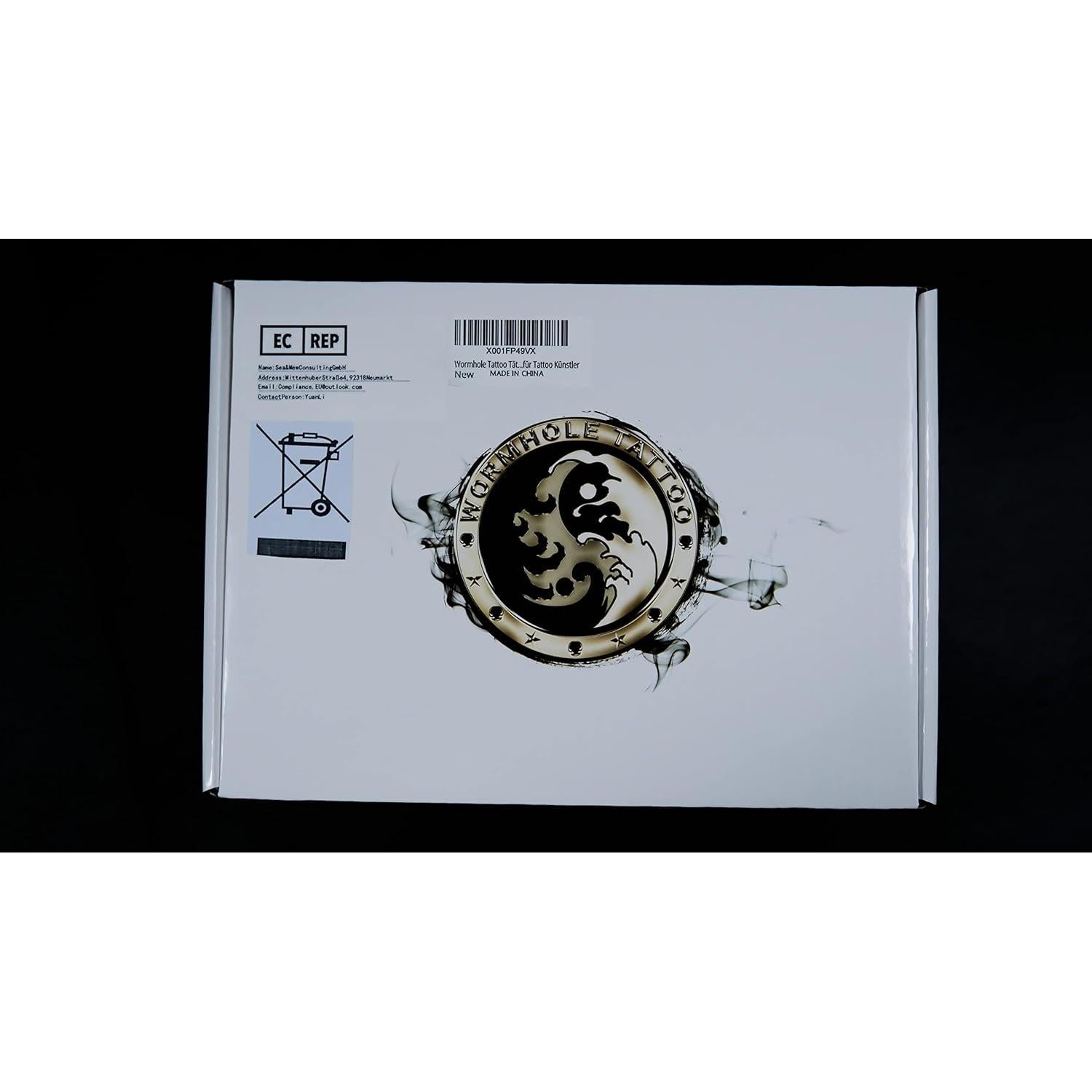 Kit de Tatuaje Completo Wormhole 68 Piezas con Pluma Rotativa