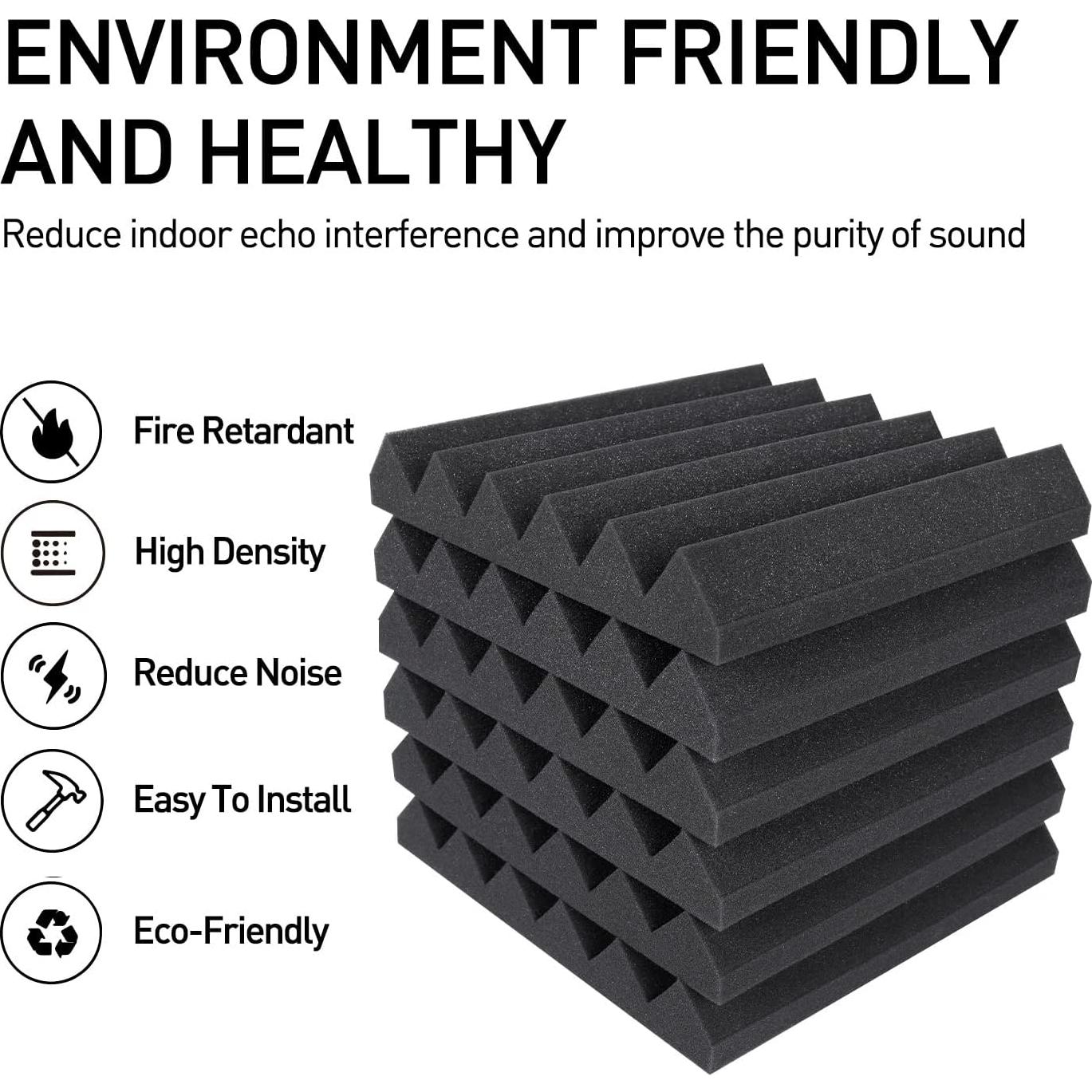 24 Paneles de Espuma Acústica 5.08 cm - Aislante de Sonido