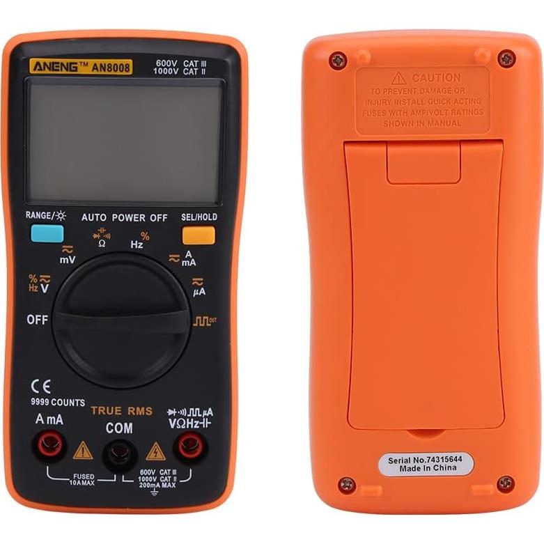 Multímetro Digital Walfront AN8008 True-RMS 269g Pruebas