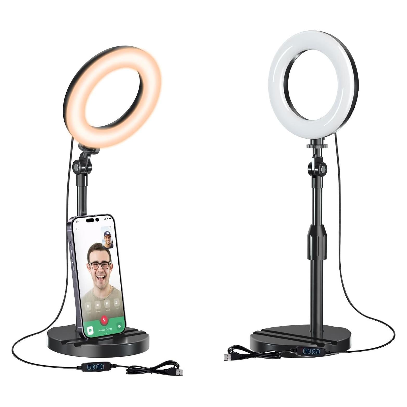 Anillo de Luz Mionondi MN02 con Soporte Telescópico 44 cm