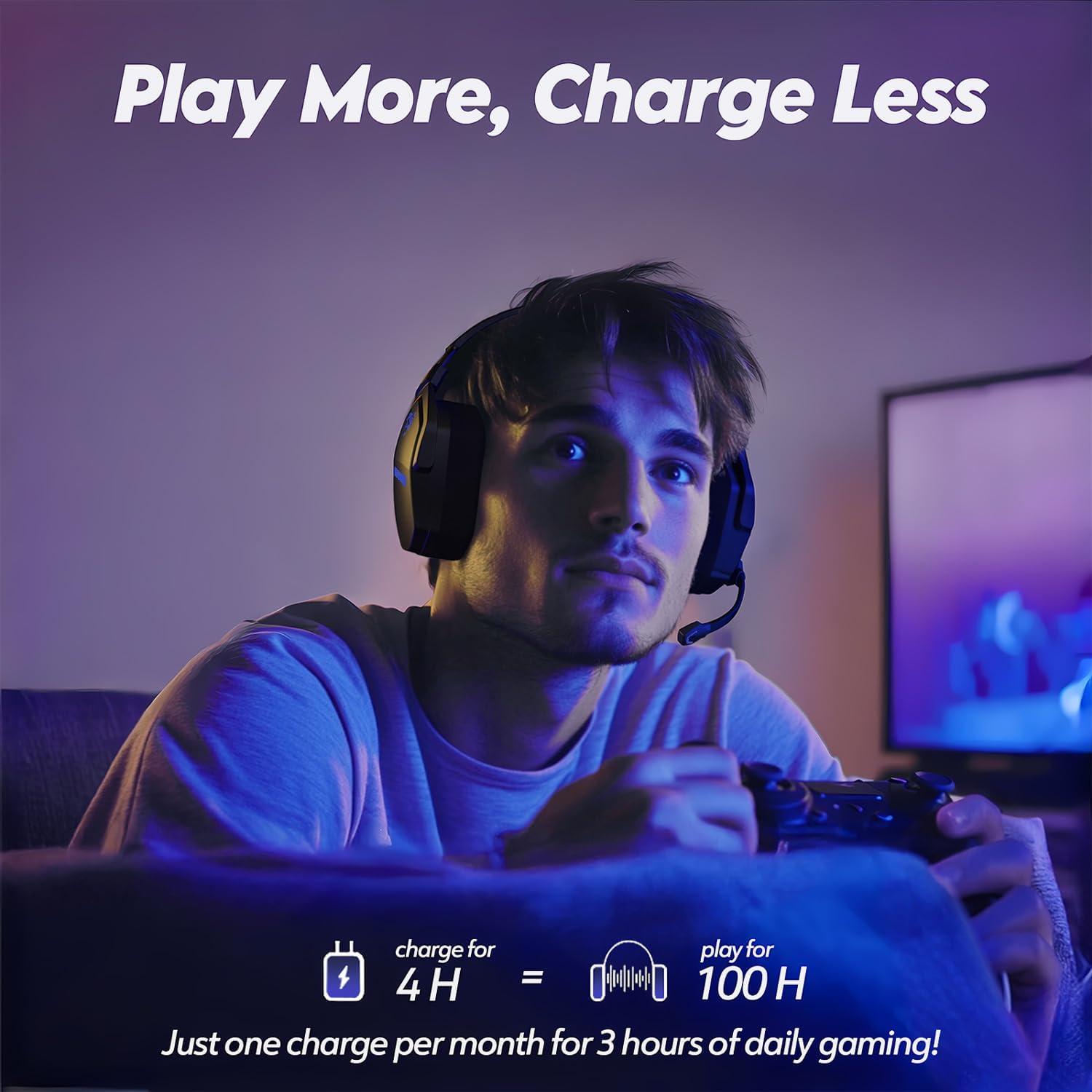 Auriculares Gaming NUBWO G06 Inalámbricos 100h PS5/PC