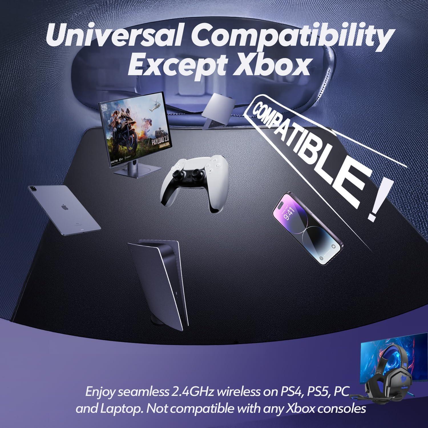 Auriculares Gaming NUBWO G06 Inalámbricos 100h PS5/PC