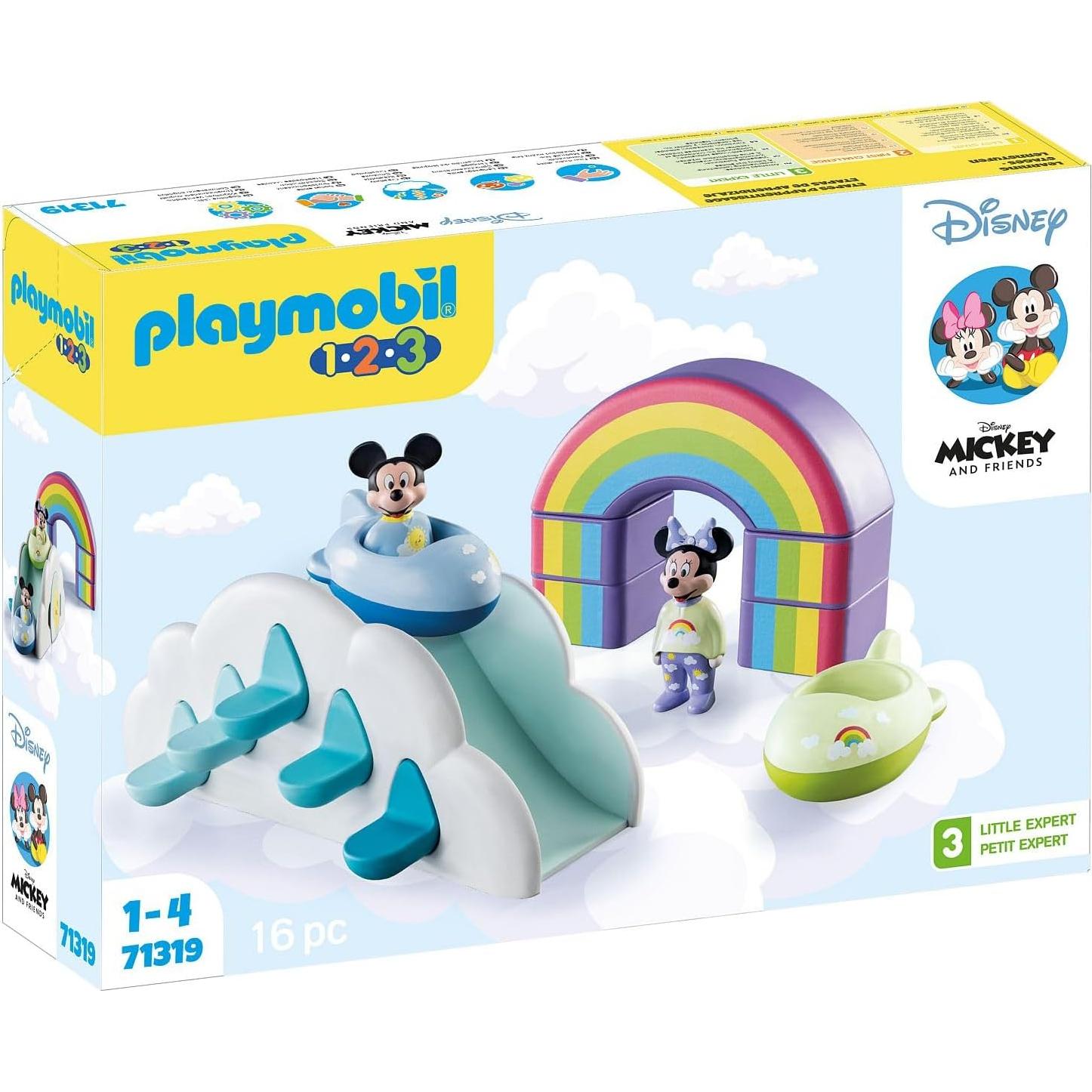 Casa Nublada Mickey y Minnie Playmobil 1.2.3 - 16 Piezas