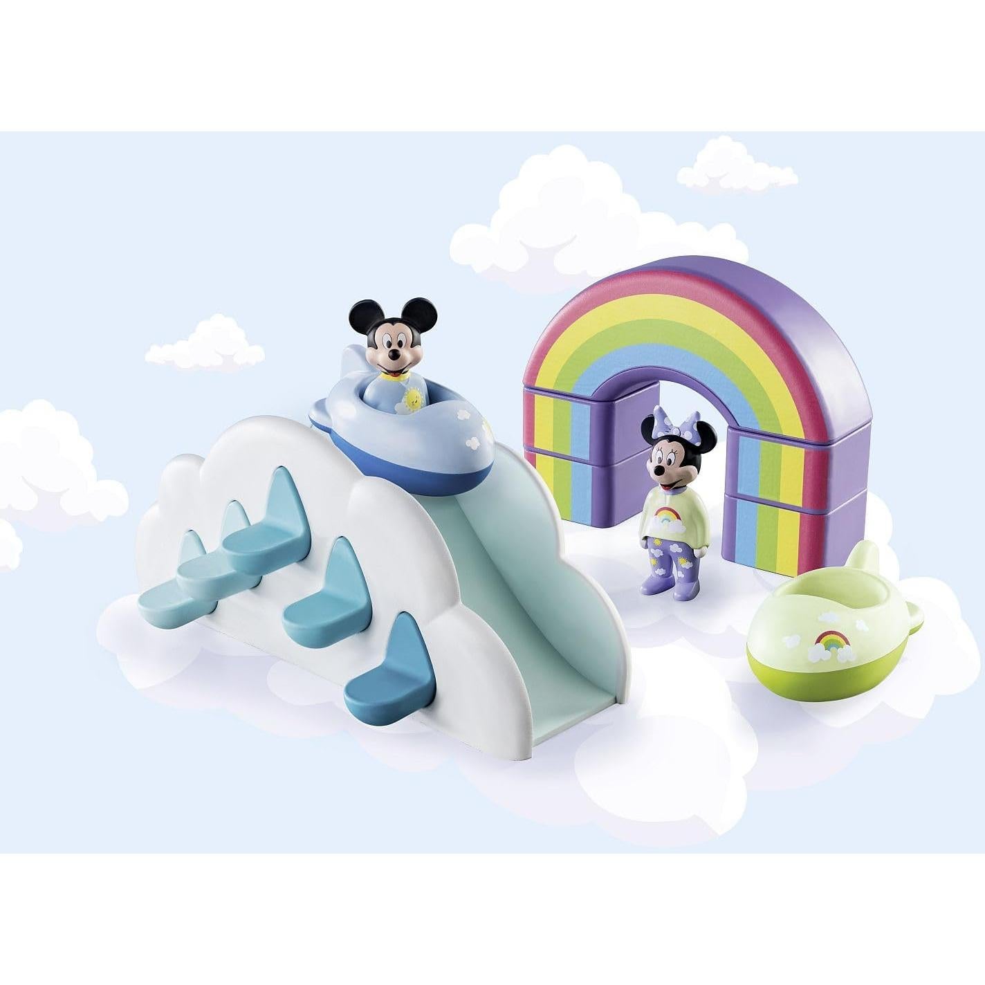 Casa Nublada Mickey y Minnie Playmobil 1.2.3 - 16 Piezas