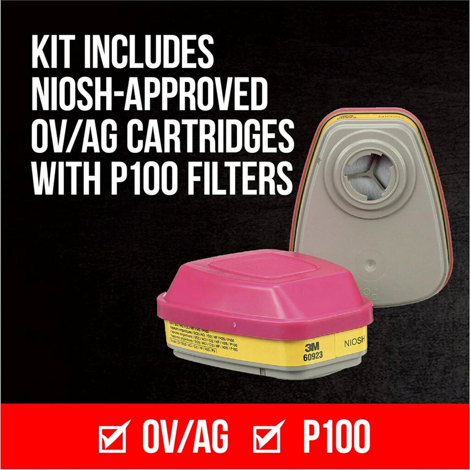 Respirador Reutilizable 3M 65023QL Mediano con Cierre Rápido