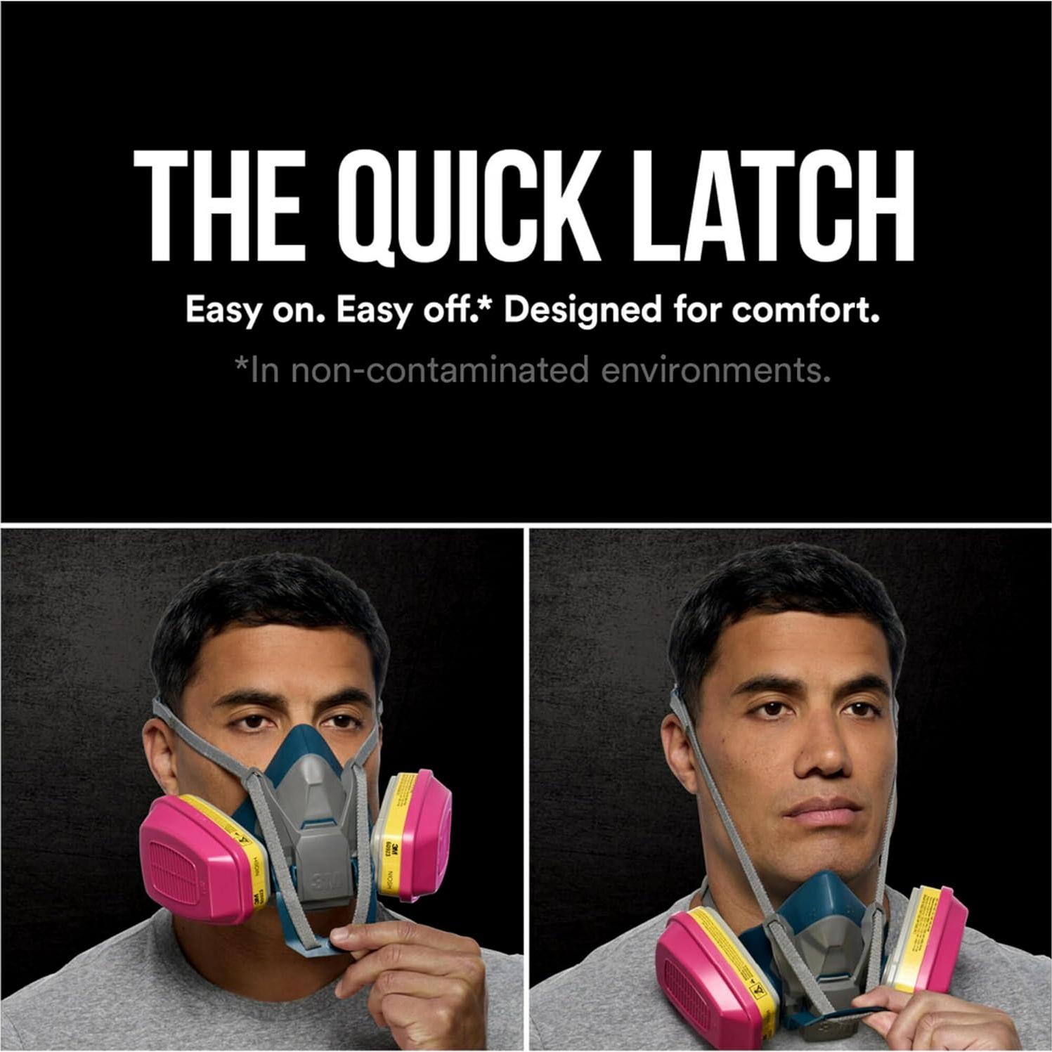 Respirador Reutilizable 3M 65023QL Mediano con Cierre Rápido