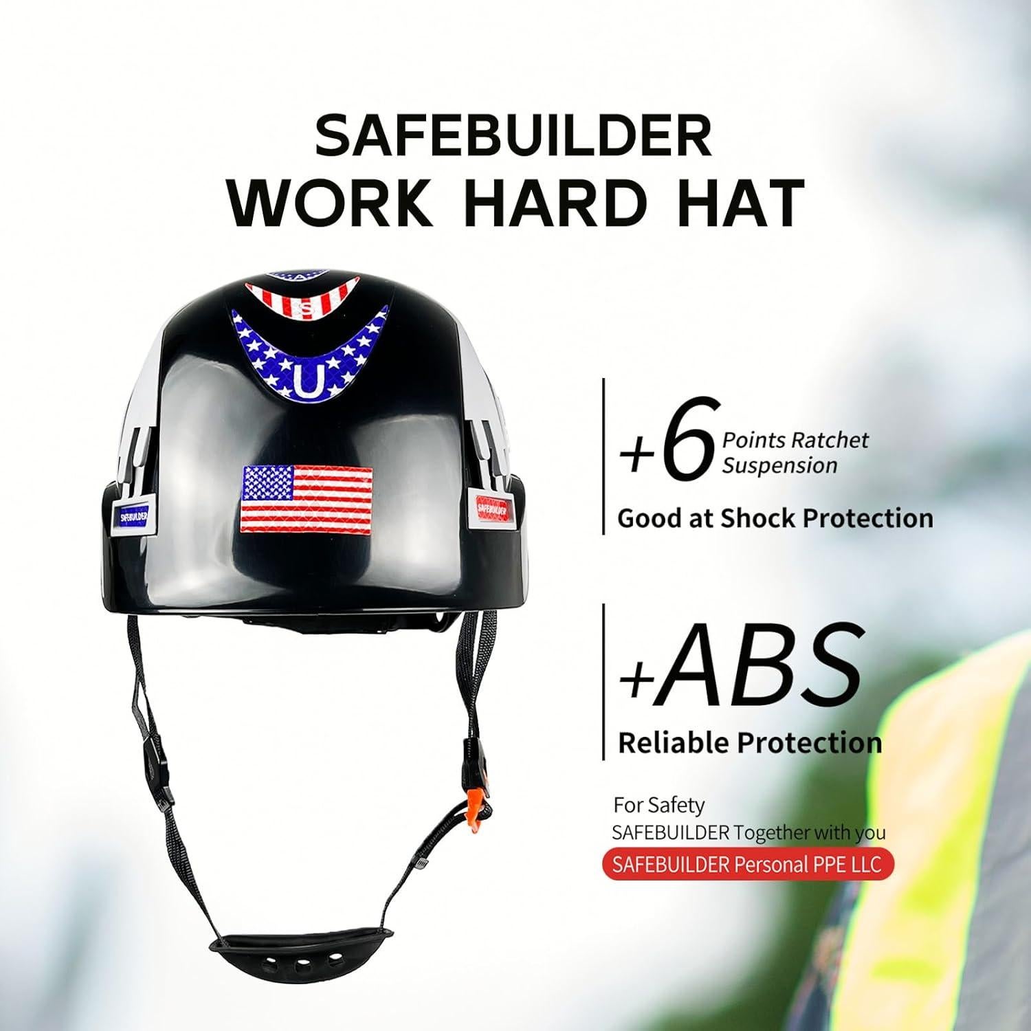 Casco de Seguridad SAFEBUILDER SBD-H1 Ventilado Negro