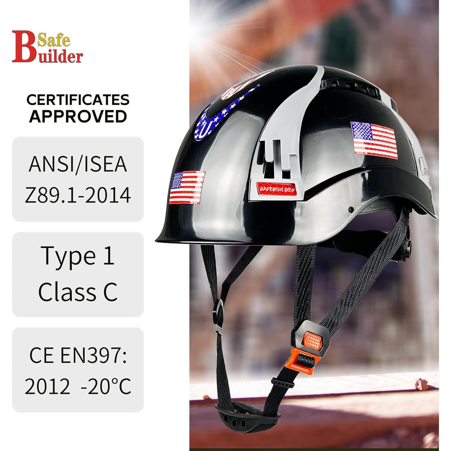 Casco de Seguridad SAFEBUILDER SBD-H1 Ventilado Negro