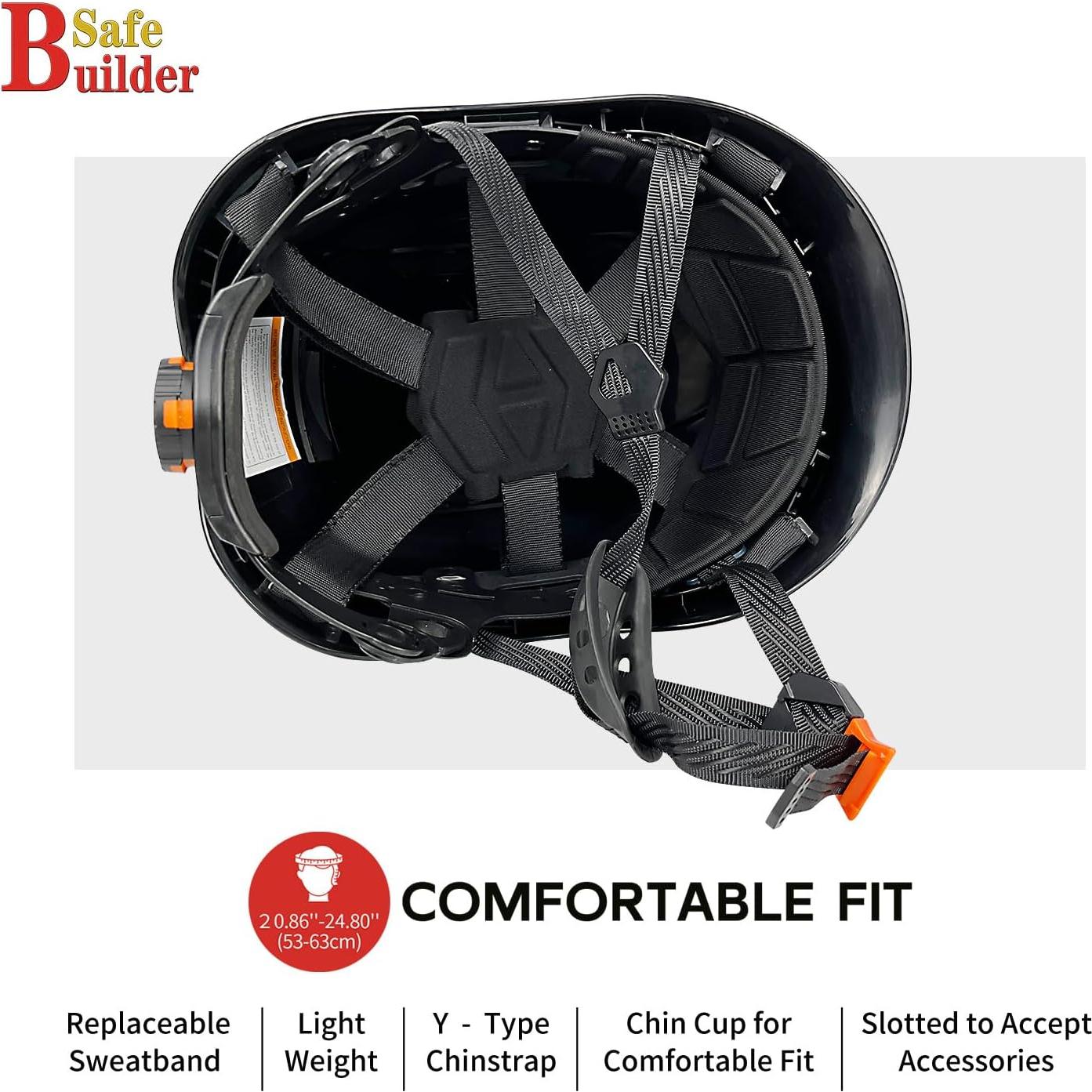 Casco de Seguridad SAFEBUILDER SBD-H1 Ventilado Negro