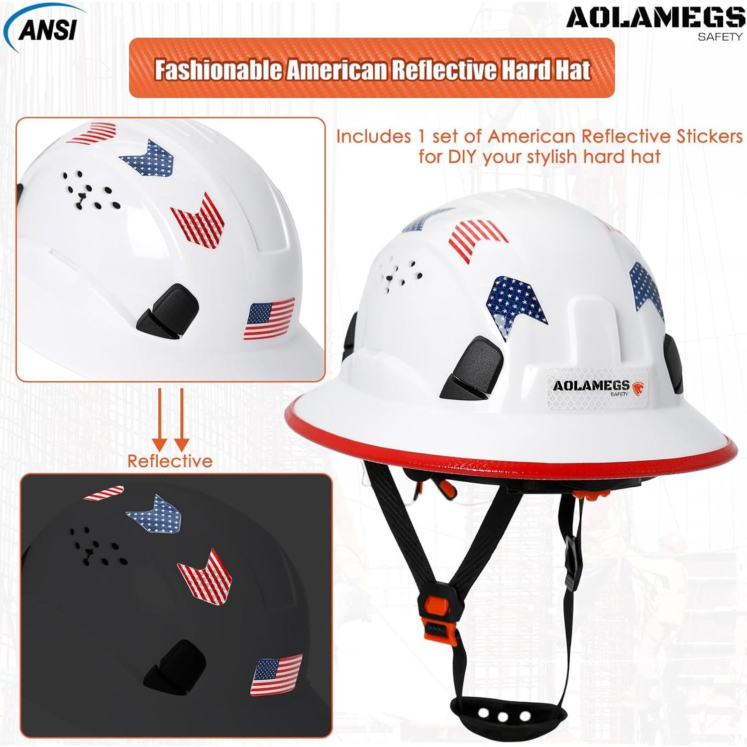 Casco de Seguridad Aolamegs Hard Hat con Visor Claro