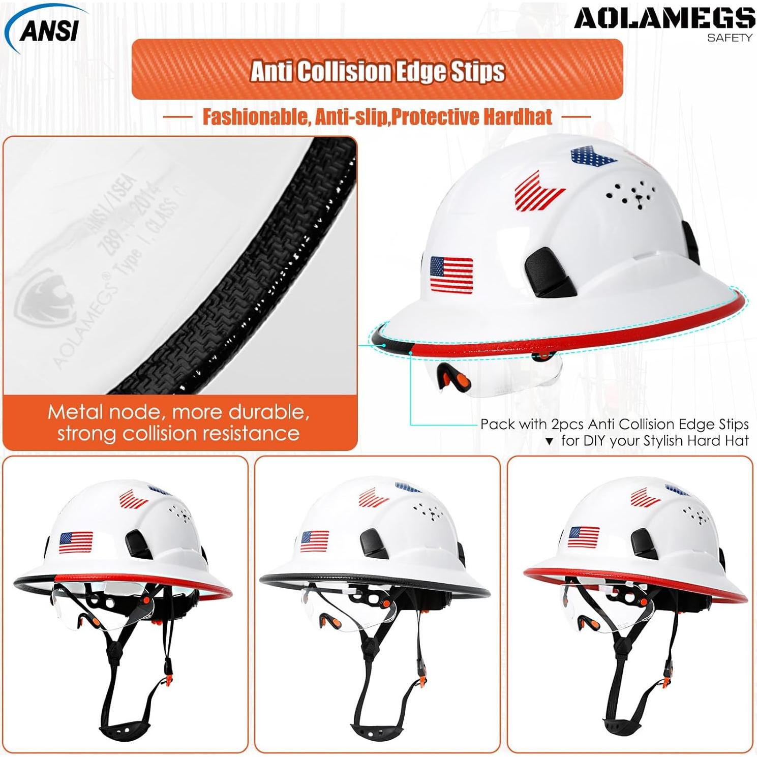 Casco de Seguridad Aolamegs Hard Hat con Visor Claro