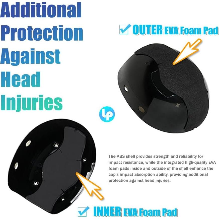 Gorra de Seguridad Bump Lucent Path Negra 100% Algodón