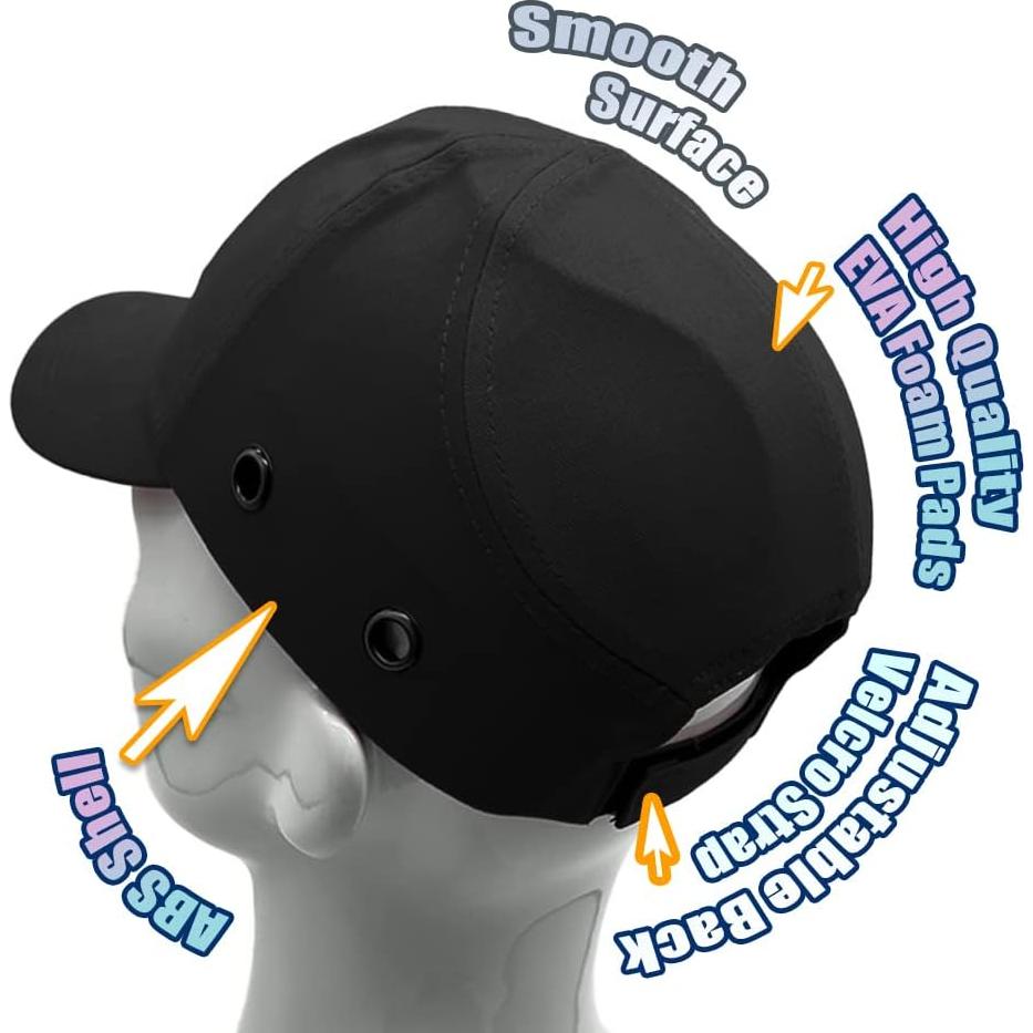 Gorra de Seguridad Bump Lucent Path Negra 100% Algodón