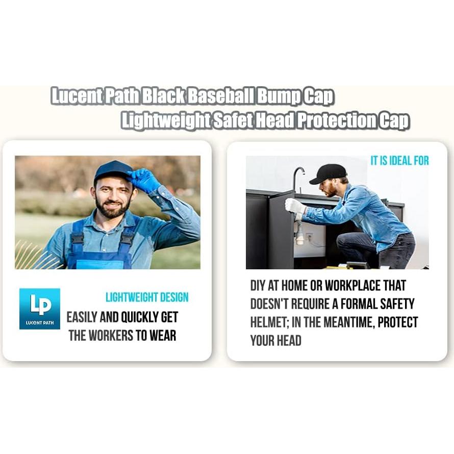 Gorra de Seguridad Bump Lucent Path Negra 100% Algodón