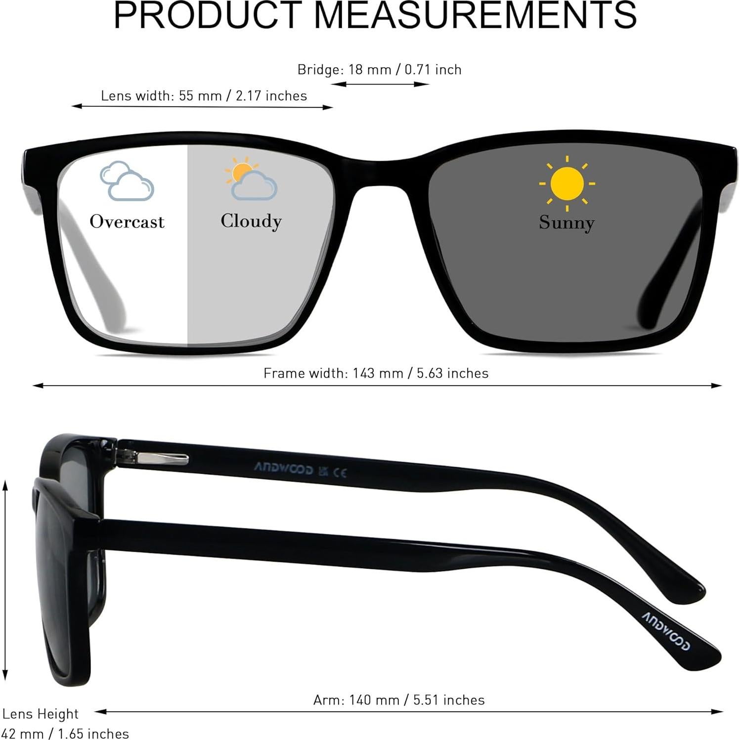 Gafas Fotocromáticas ANDWOOD Anti-Luz Azul Unisex AR002