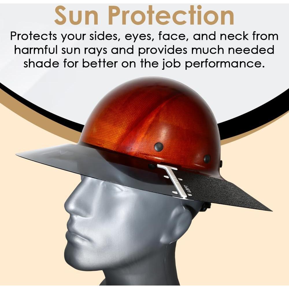 Visera AFP para casco industrial ahumada 41.91 cm ajustable