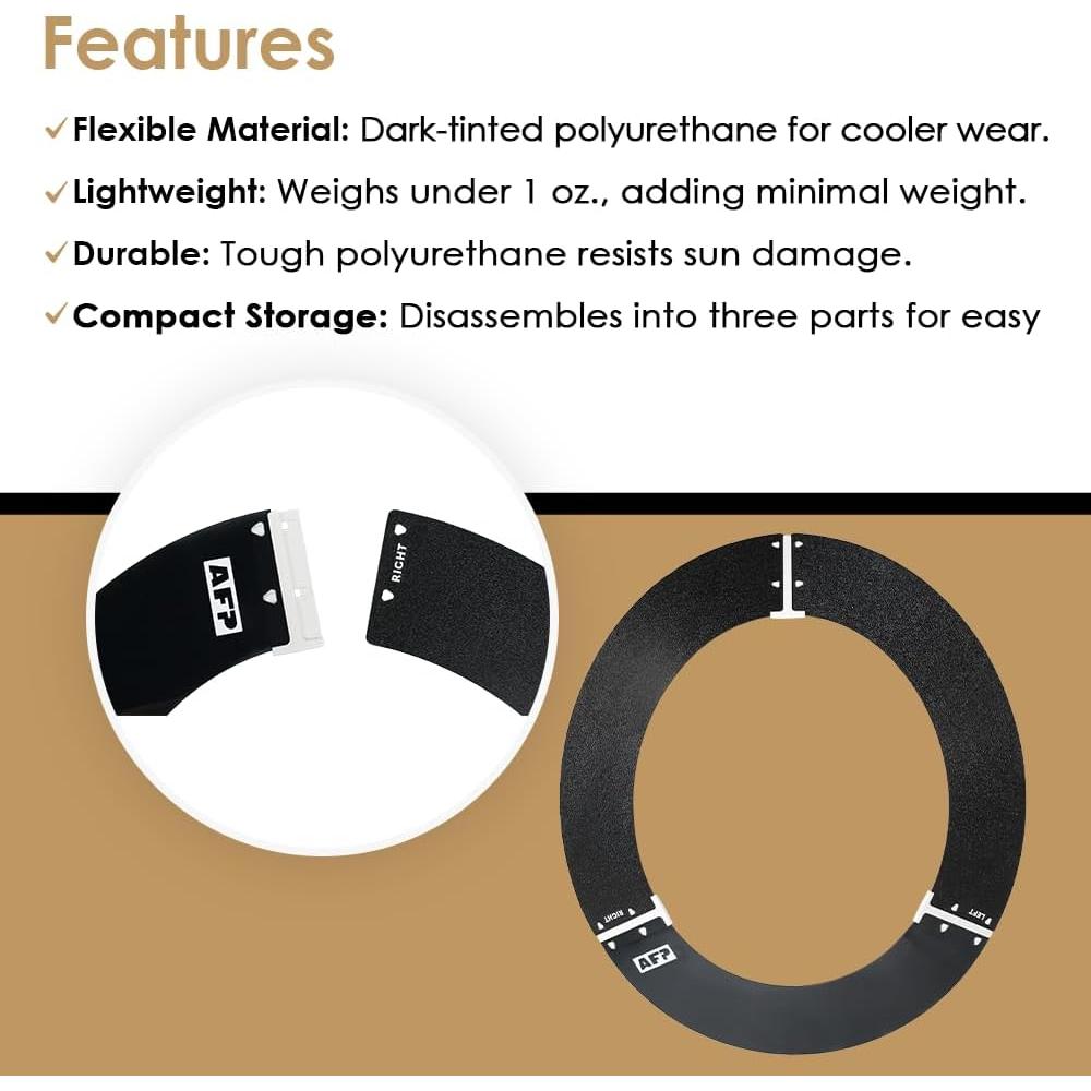 Visera AFP para casco industrial ahumada 41.91 cm ajustable