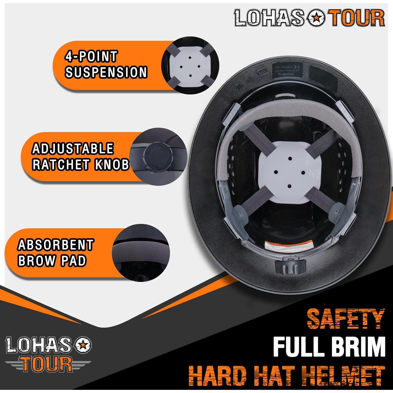 Casco de Seguridad LOHASTOUR Fibra de Carbono Ajustable