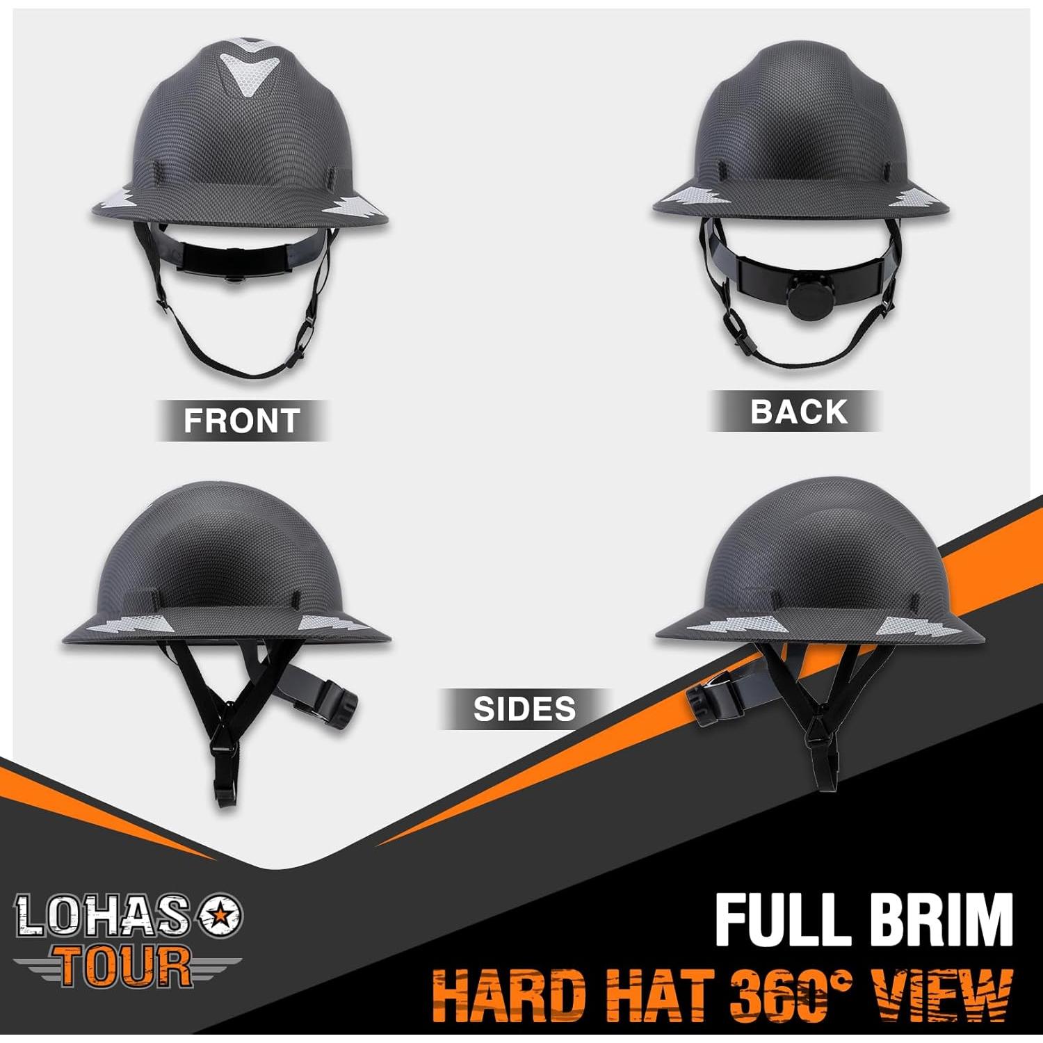 Casco de Seguridad LOHASTOUR Fibra de Carbono Ajustable