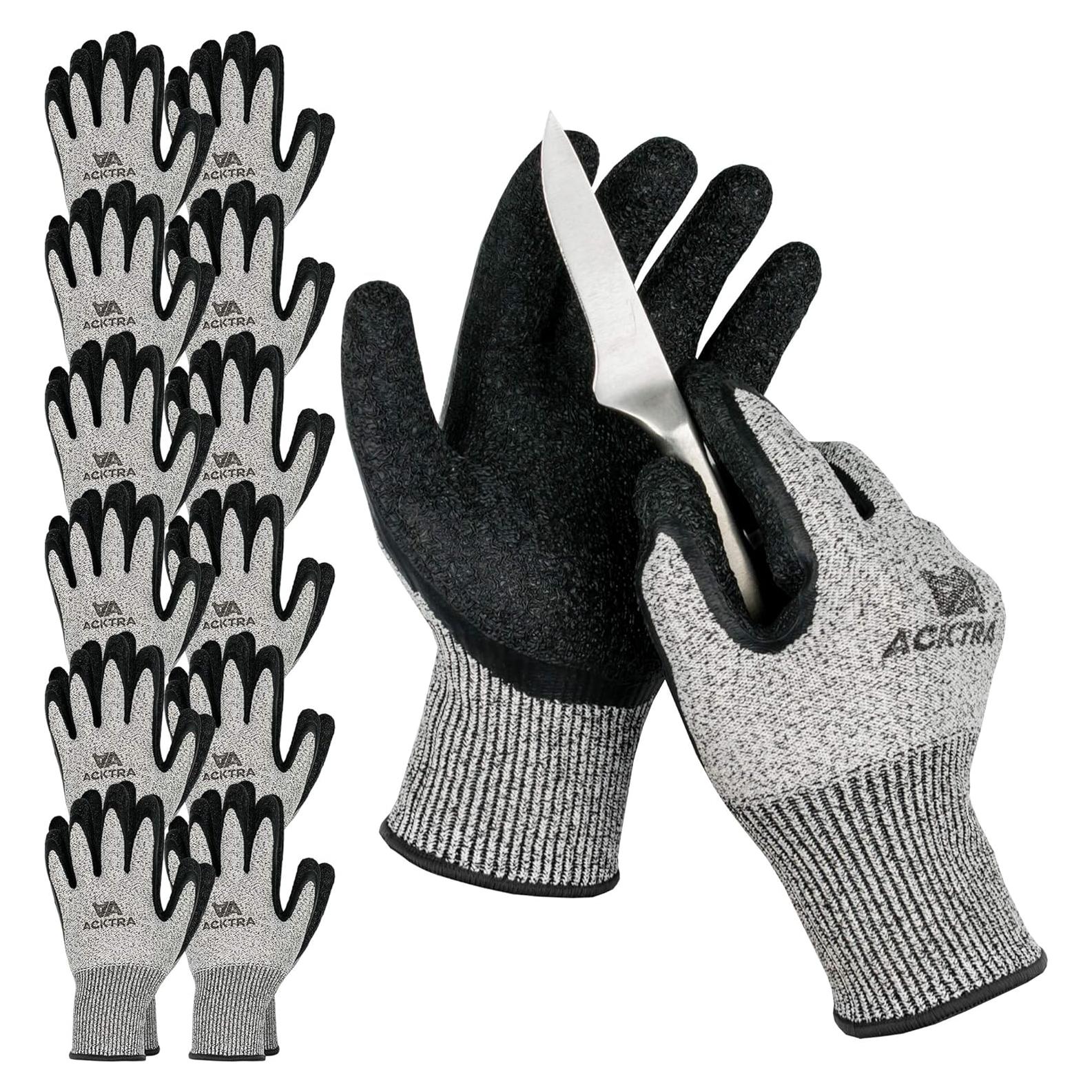 Guantes de Trabajo Acktra WG014 Resistentes a Cortes Nivel 5
