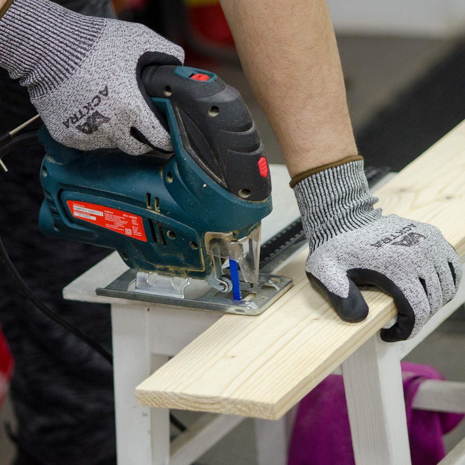 Guantes de Trabajo Acktra WG014 Resistentes a Cortes Nivel 5