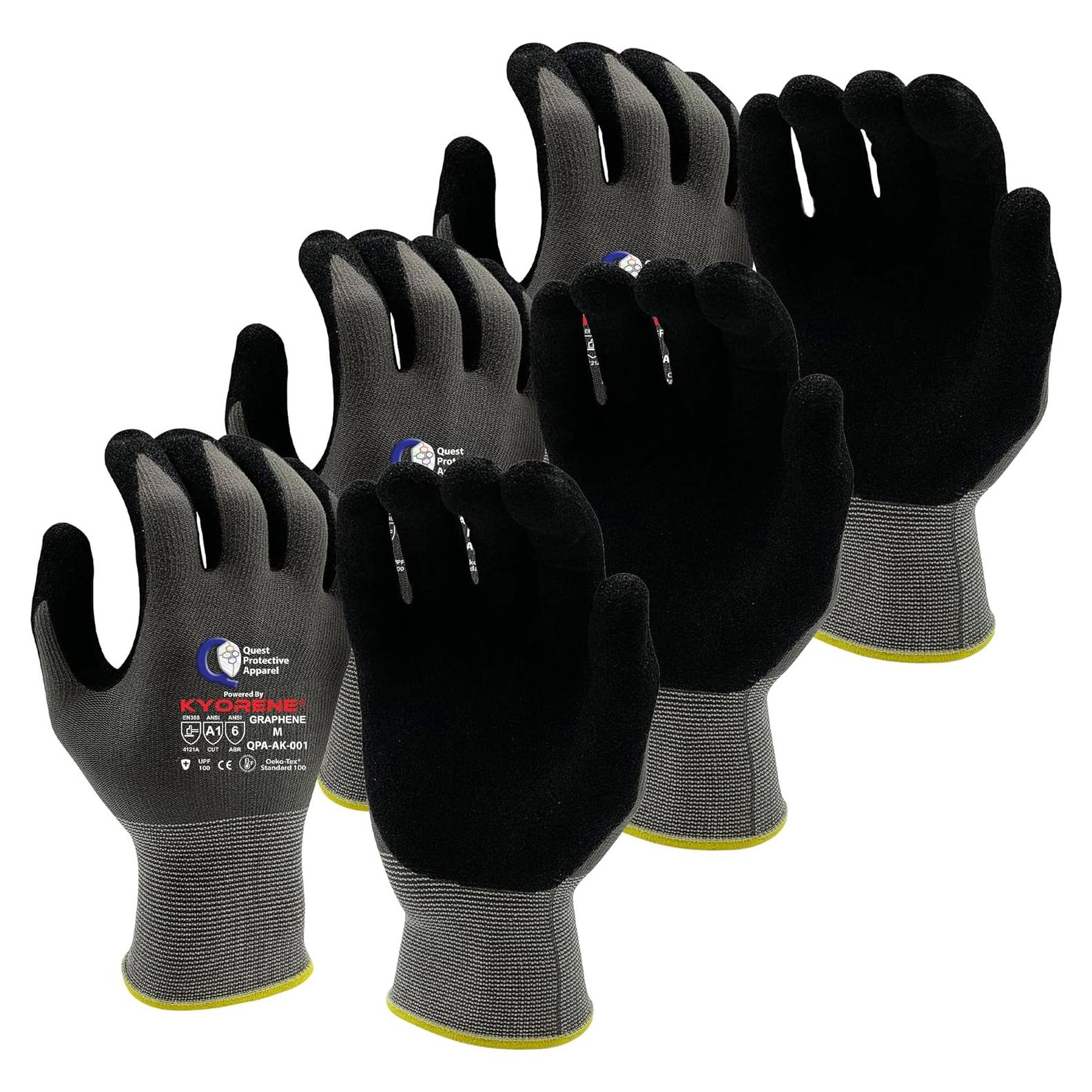 Guantes Resistentes a Cortes Quest - Tecnología de Grafeno